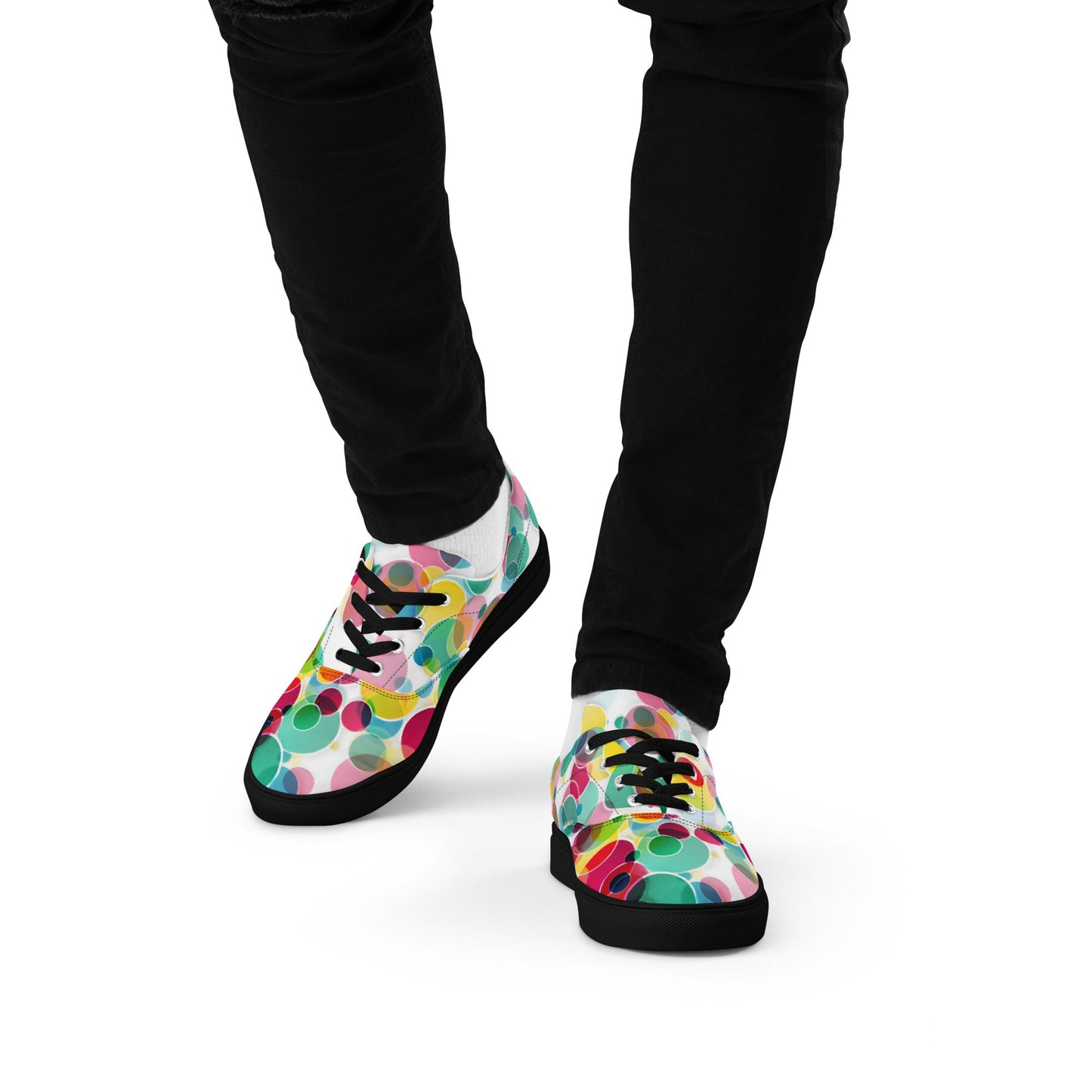 Step Into a world of Bubbles lace - up canvas shoes - T.Eddy’s Art Studio