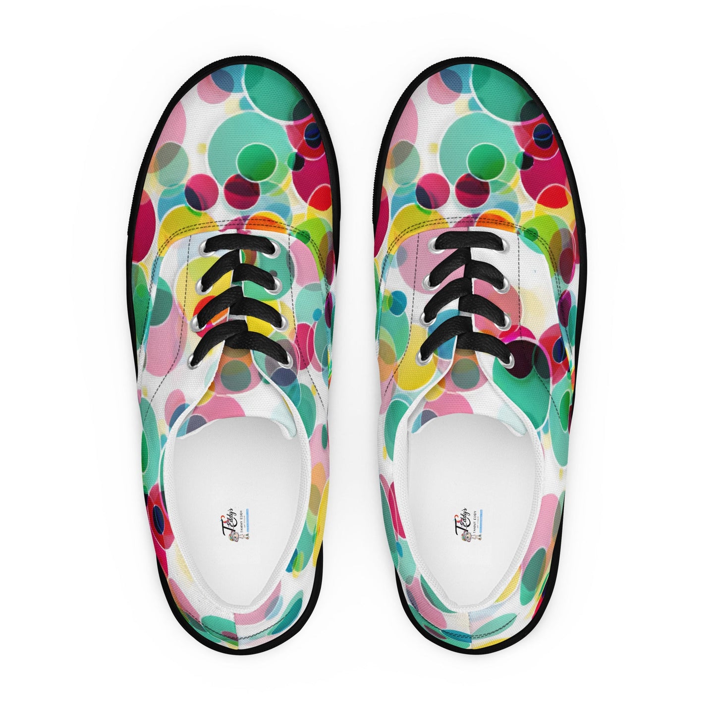 Step Into a world of Bubbles lace - up canvas shoes - T.Eddy’s Art Studio