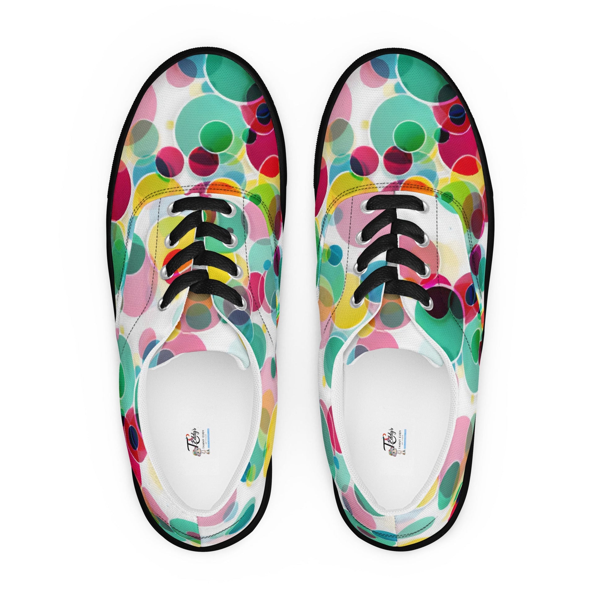 Step Into a world of Bubbles lace - up canvas shoes - T.Eddy’s Art Studio