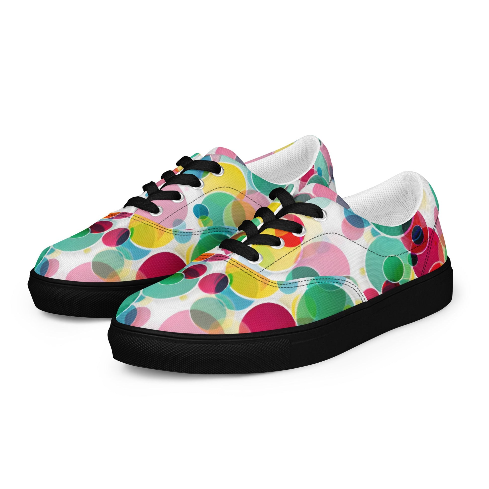 Step Into a world of Bubbles lace - up canvas shoes - T.Eddy’s Art Studio