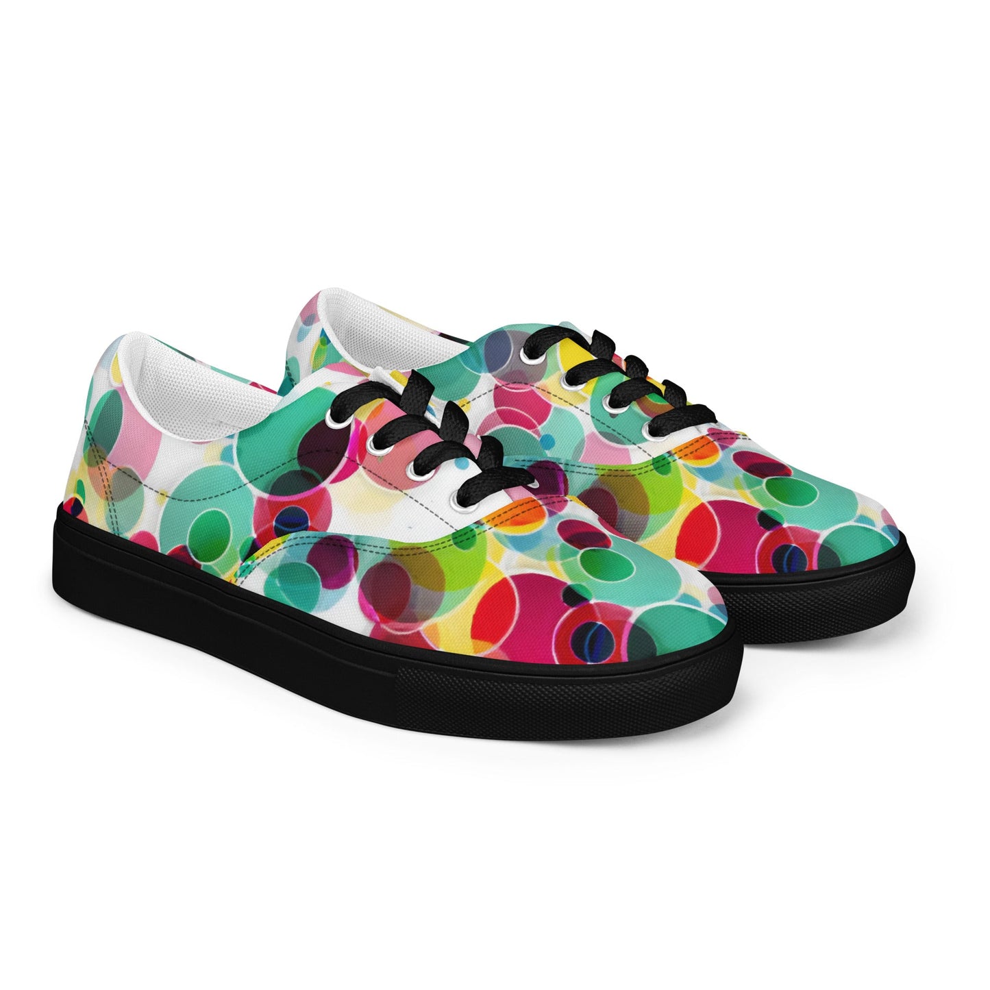 Step Into a world of Bubbles lace - up canvas shoes - T.Eddy’s Art Studio