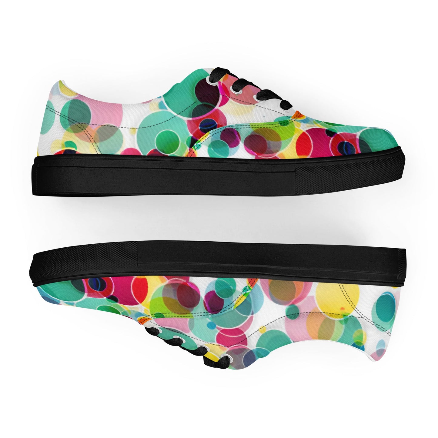 Step Into a world of Bubbles lace - up canvas shoes - T.Eddy’s Art Studio