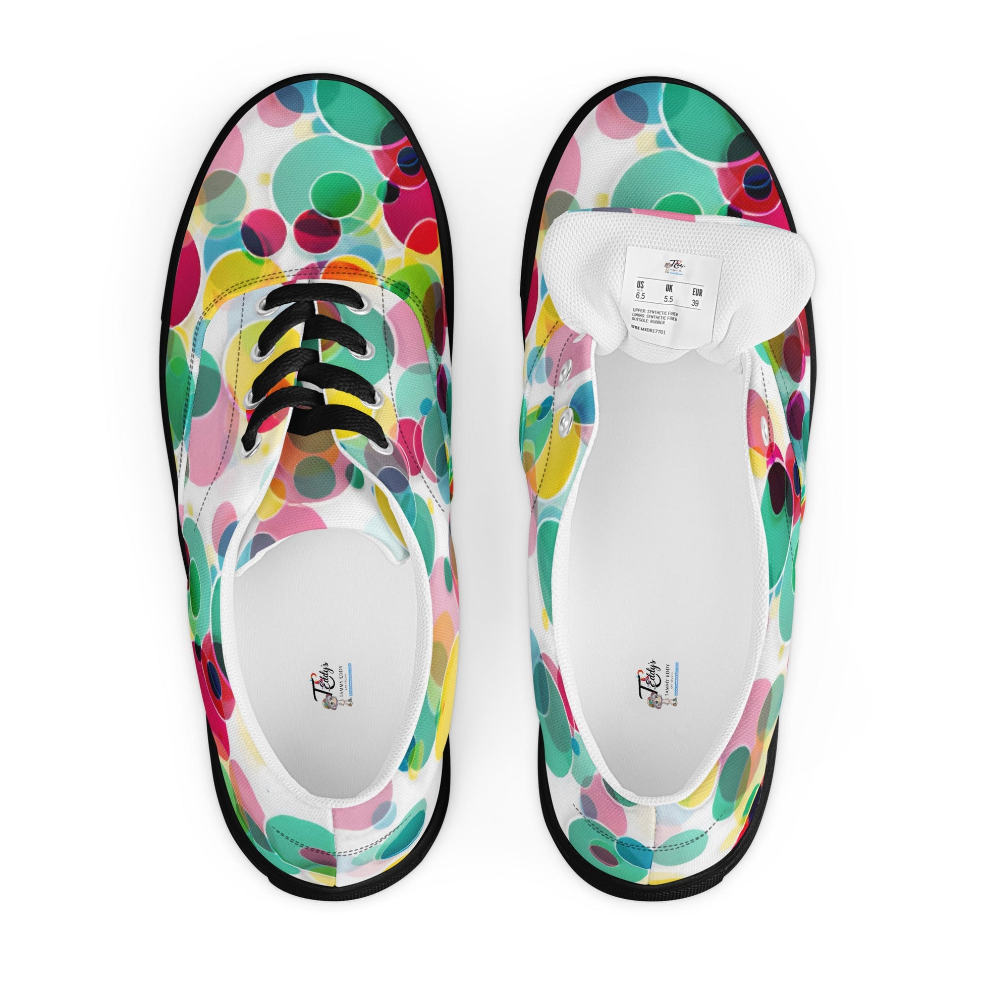 Step Into a world of Bubbles lace - up canvas shoes - T.Eddy’s Art Studio