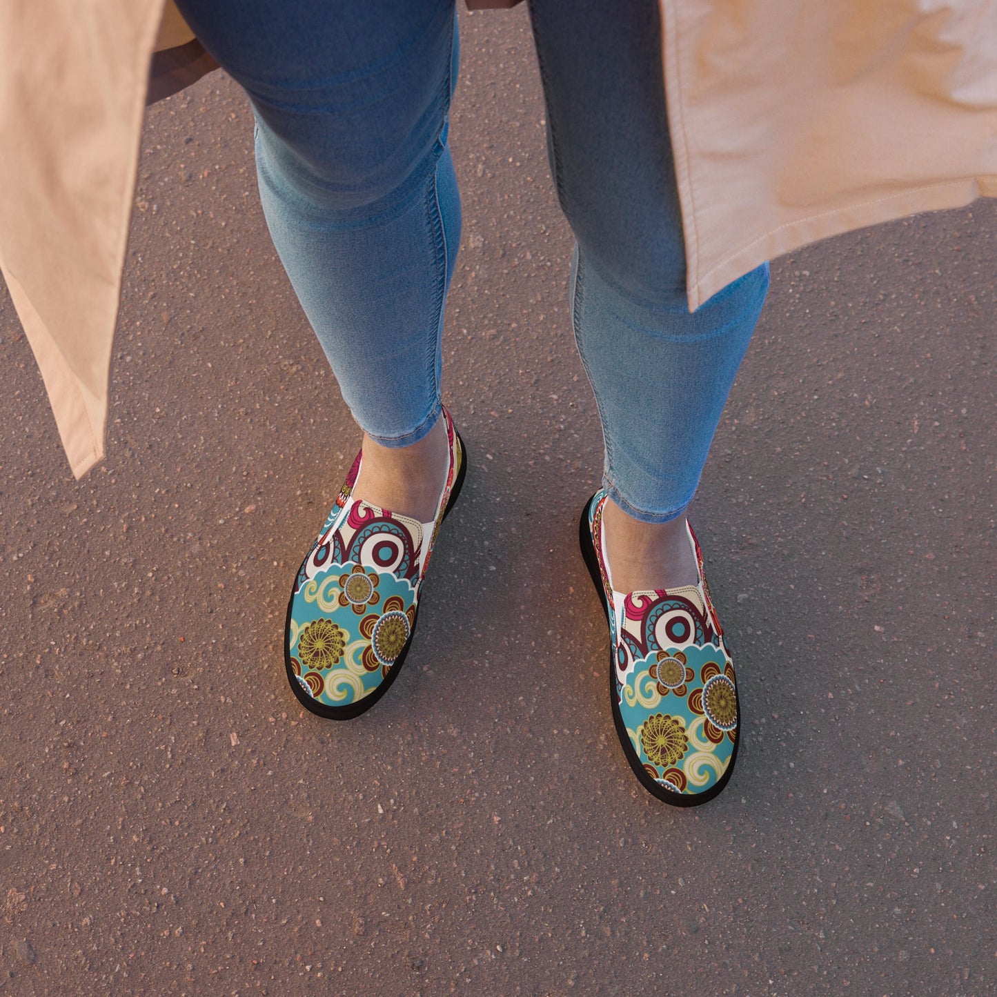 Step into Style with Bohemian Slip - Ons - T.Eddy’s Art Studio