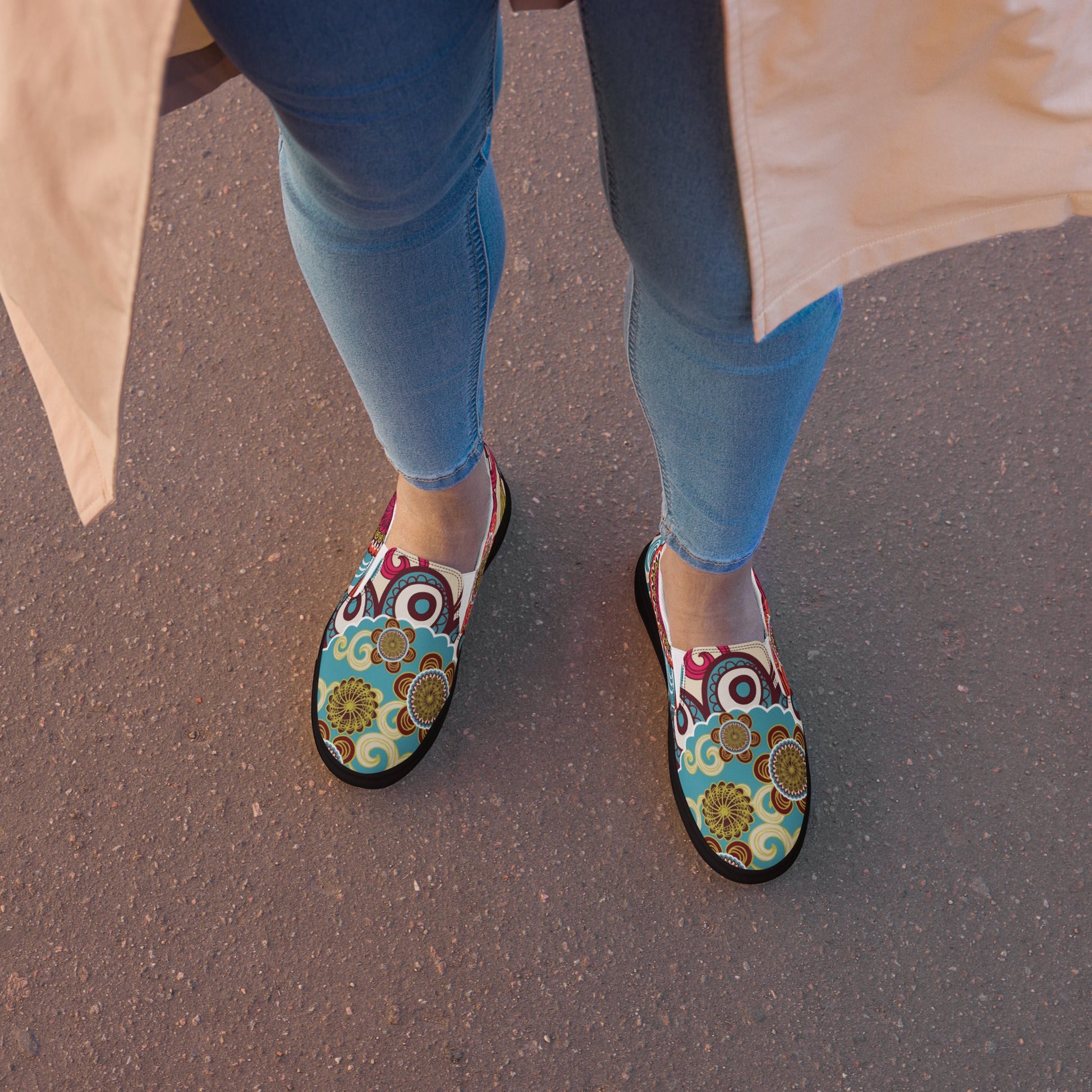 Step into Style with Bohemian Slip - Ons - T.Eddy’s Art Studio