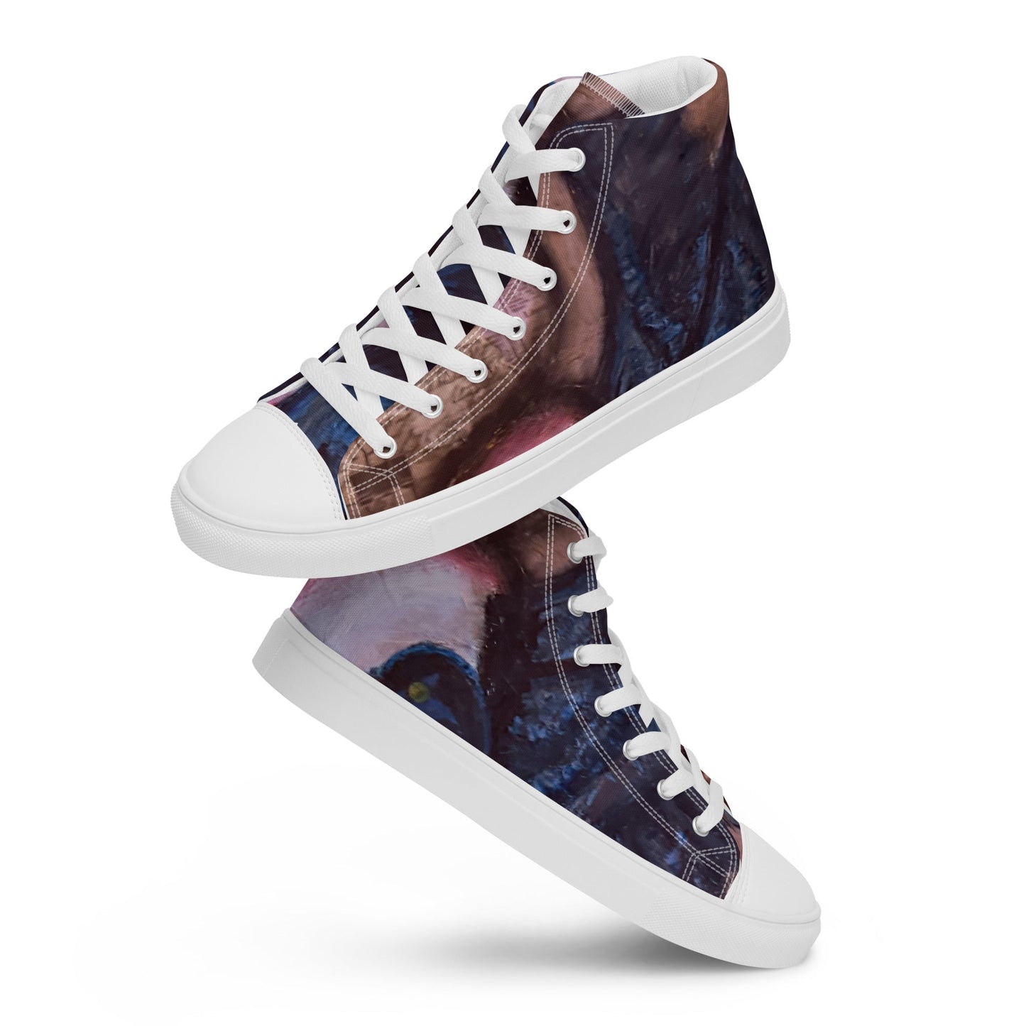 T.Eddy'sArt Studio High - Top Canvas Shoes: Midnight Rhapsody - T.Eddy’s Art Studio
