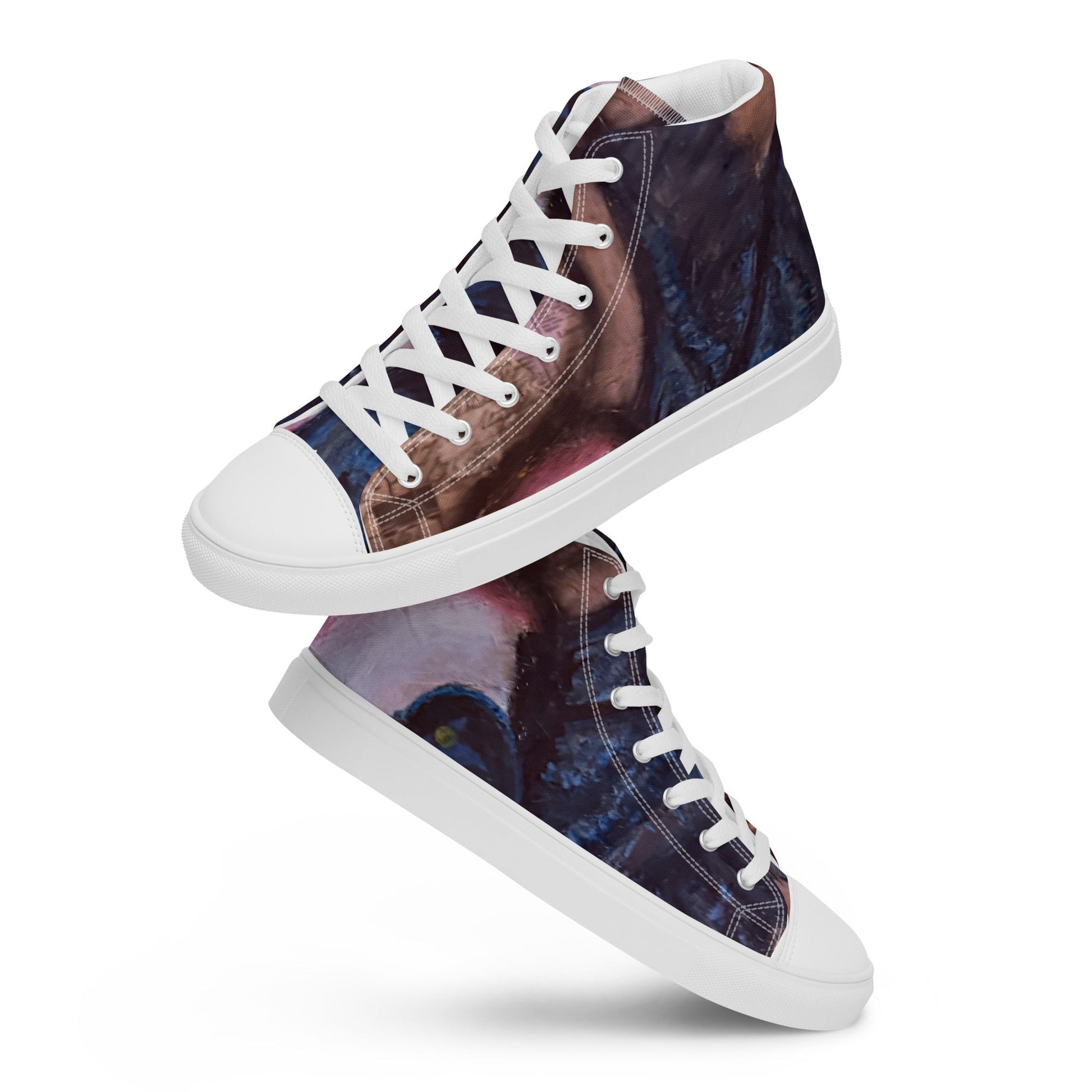 T.Eddy'sArt Studio High - Top Canvas Shoes: Midnight Rhapsody - T.Eddy’s Art Studio