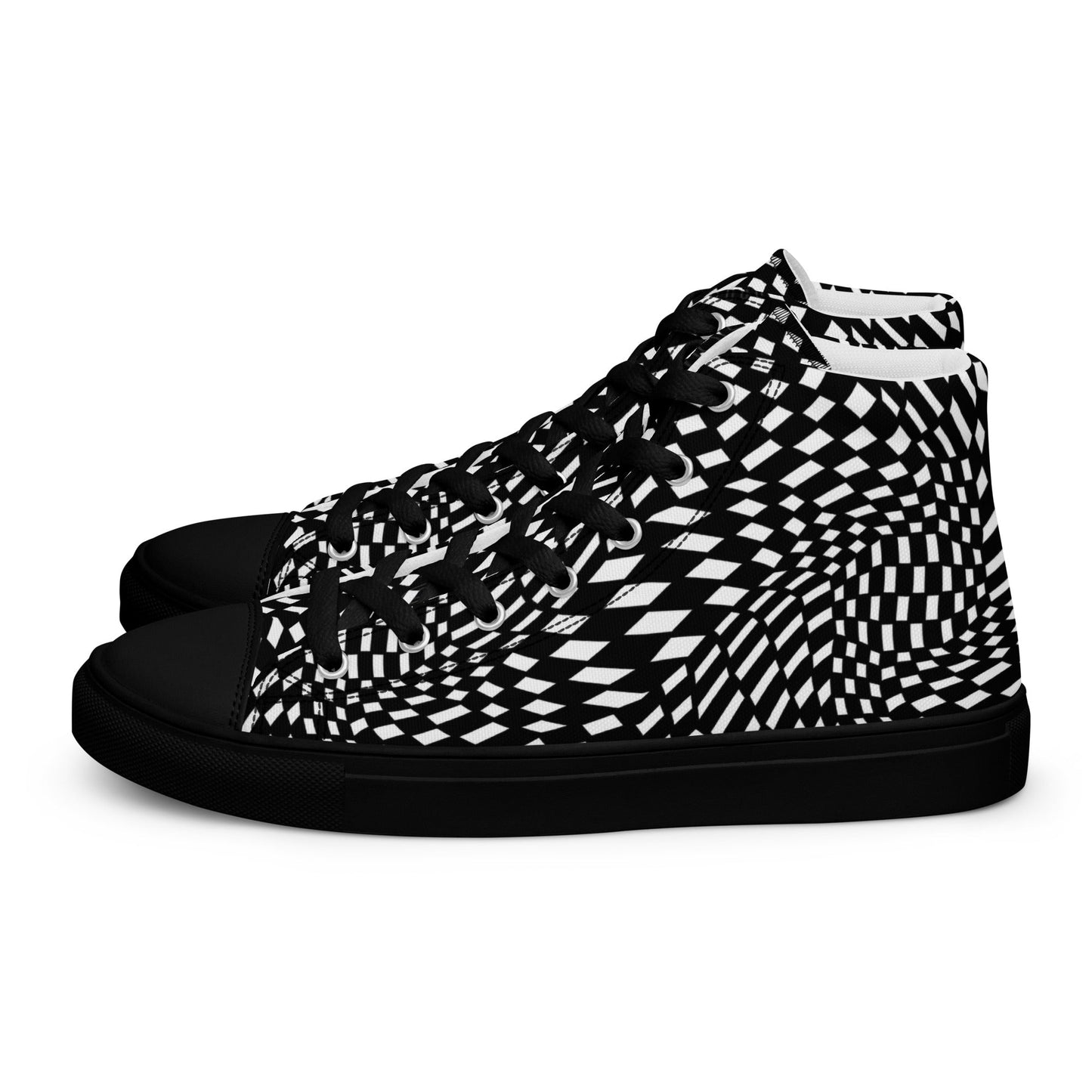 T.Eddy'sArt Studio High - Top Canvas Shoes: Optical Illusion - T.Eddy’s Art Studio
