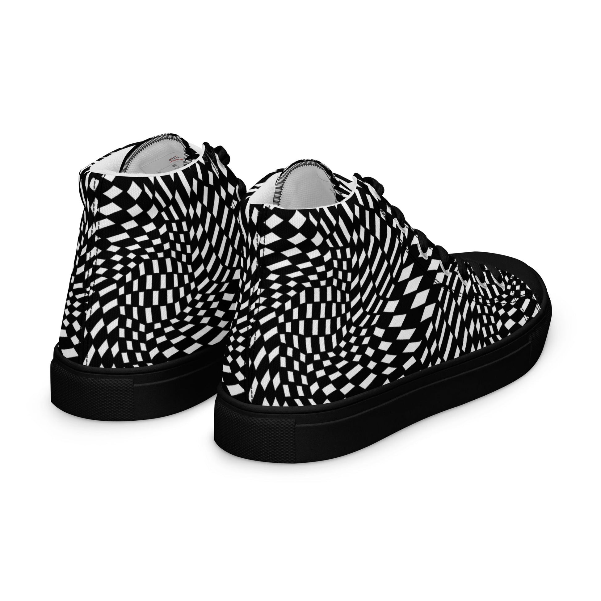 T.Eddy'sArt Studio High - Top Canvas Shoes: Optical Illusion - T.Eddy’s Art Studio