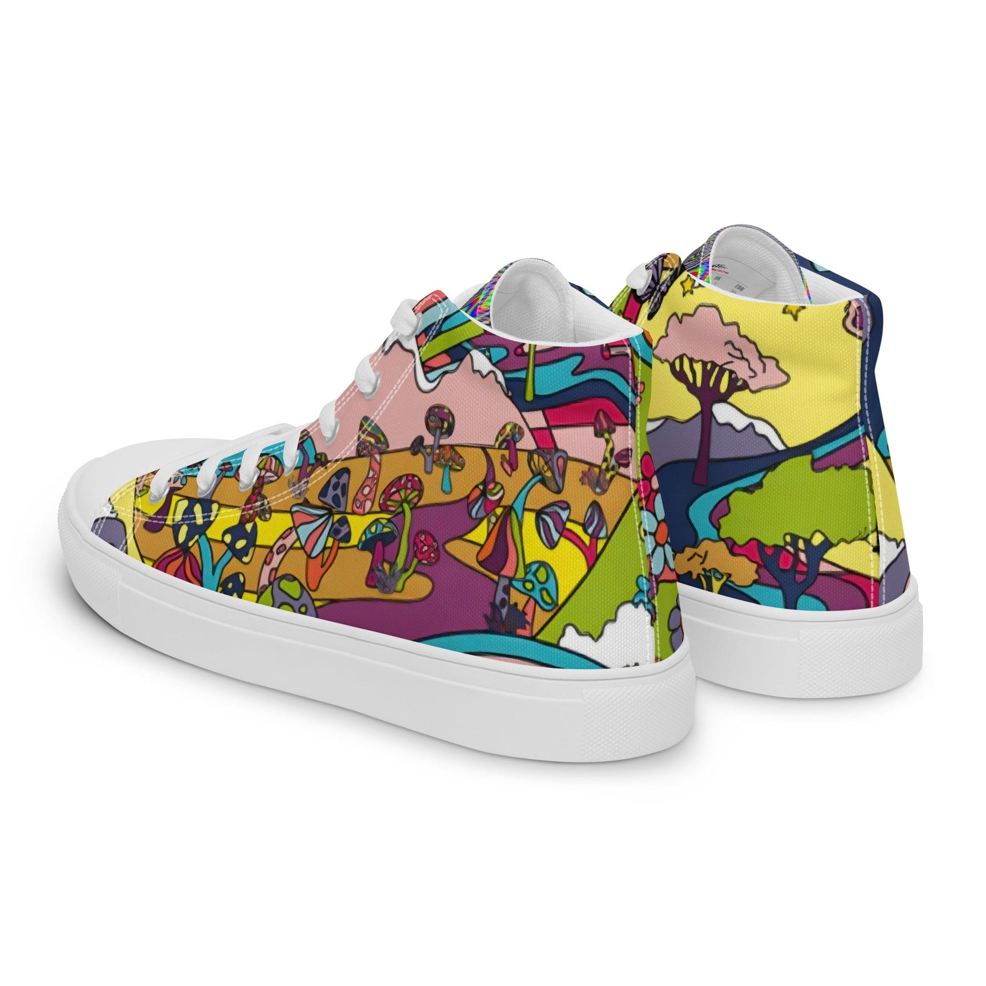 The "Psychedelic Garden" High - Tops - T.Eddy’s Art Studio
