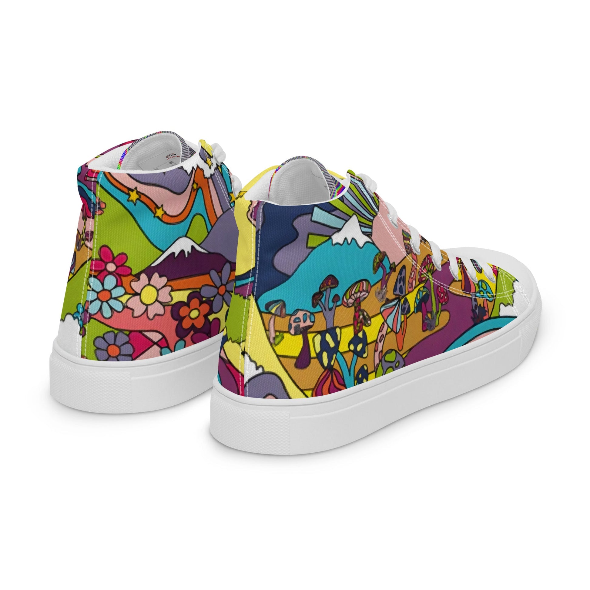 The "Psychedelic Garden" High - Tops - T.Eddy’s Art Studio