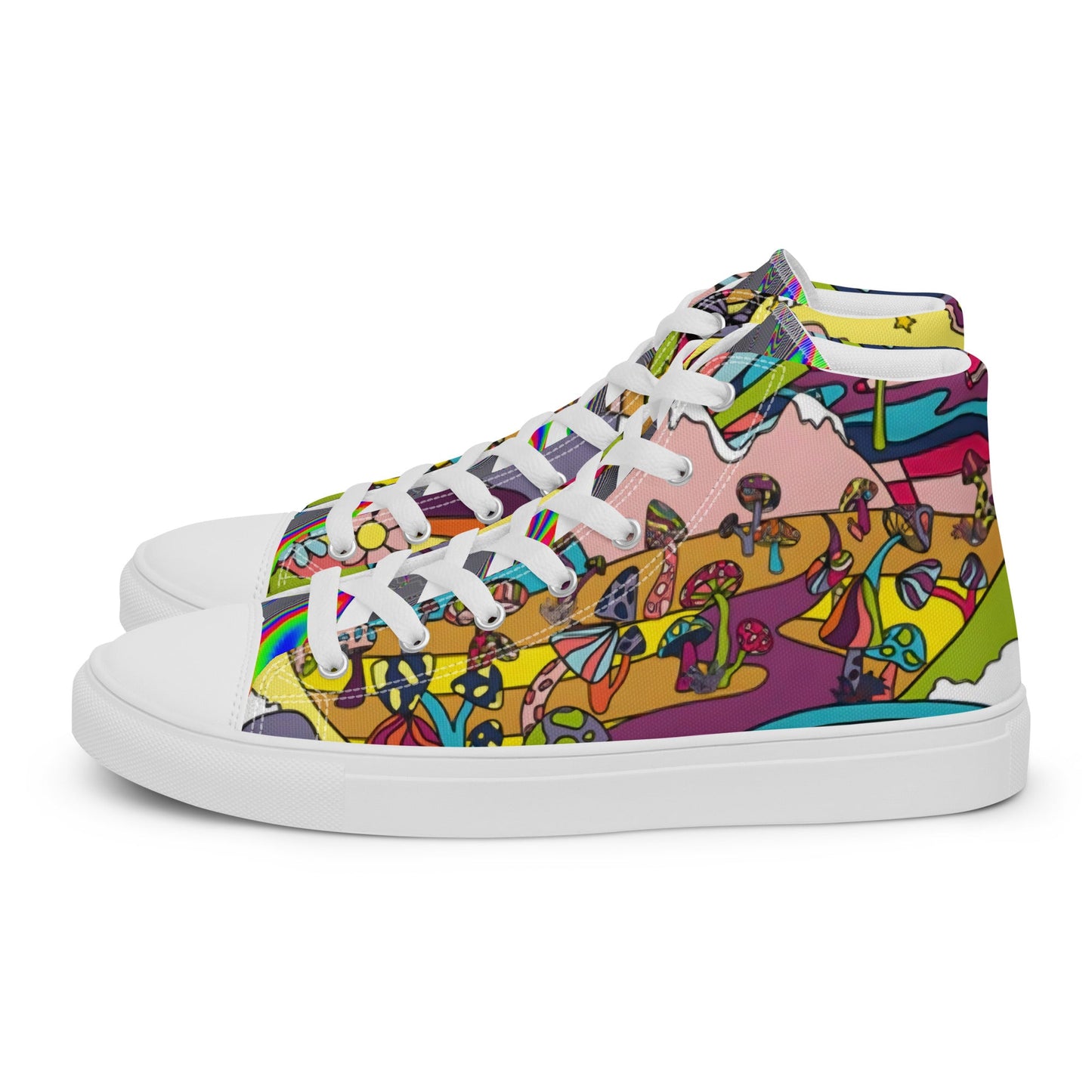 The "Psychedelic Garden" High - Tops - T.Eddy’s Art Studio