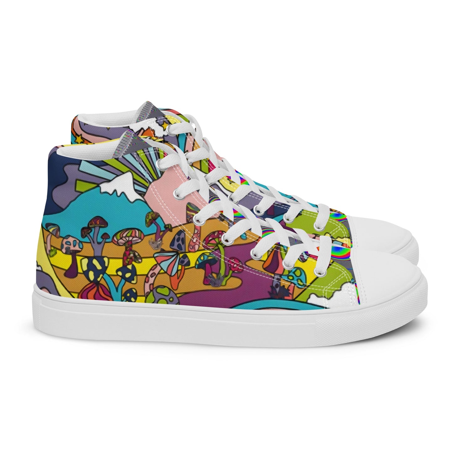 The "Psychedelic Garden" High - Tops - T.Eddy’s Art Studio