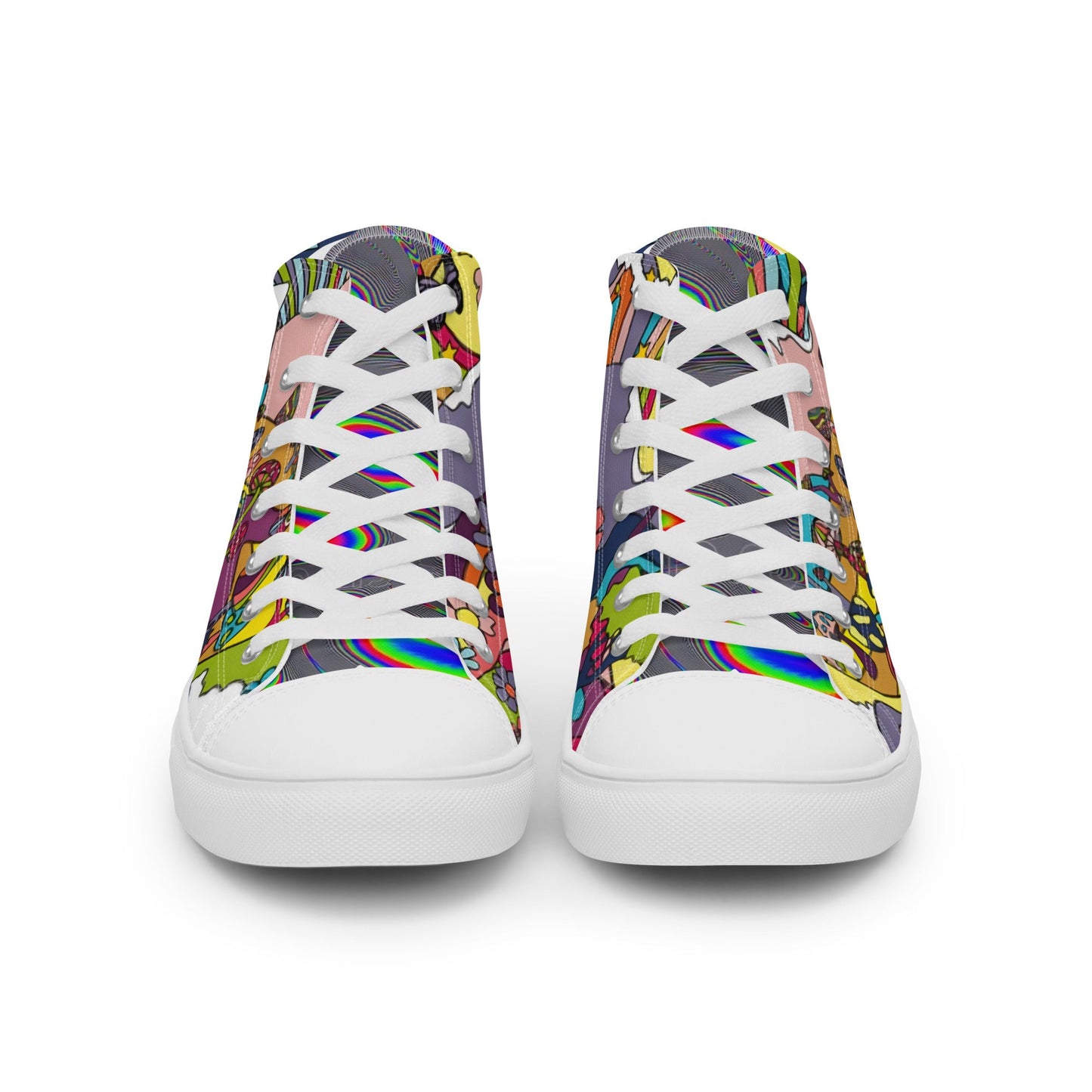 The "Psychedelic Garden" High - Tops - T.Eddy’s Art Studio