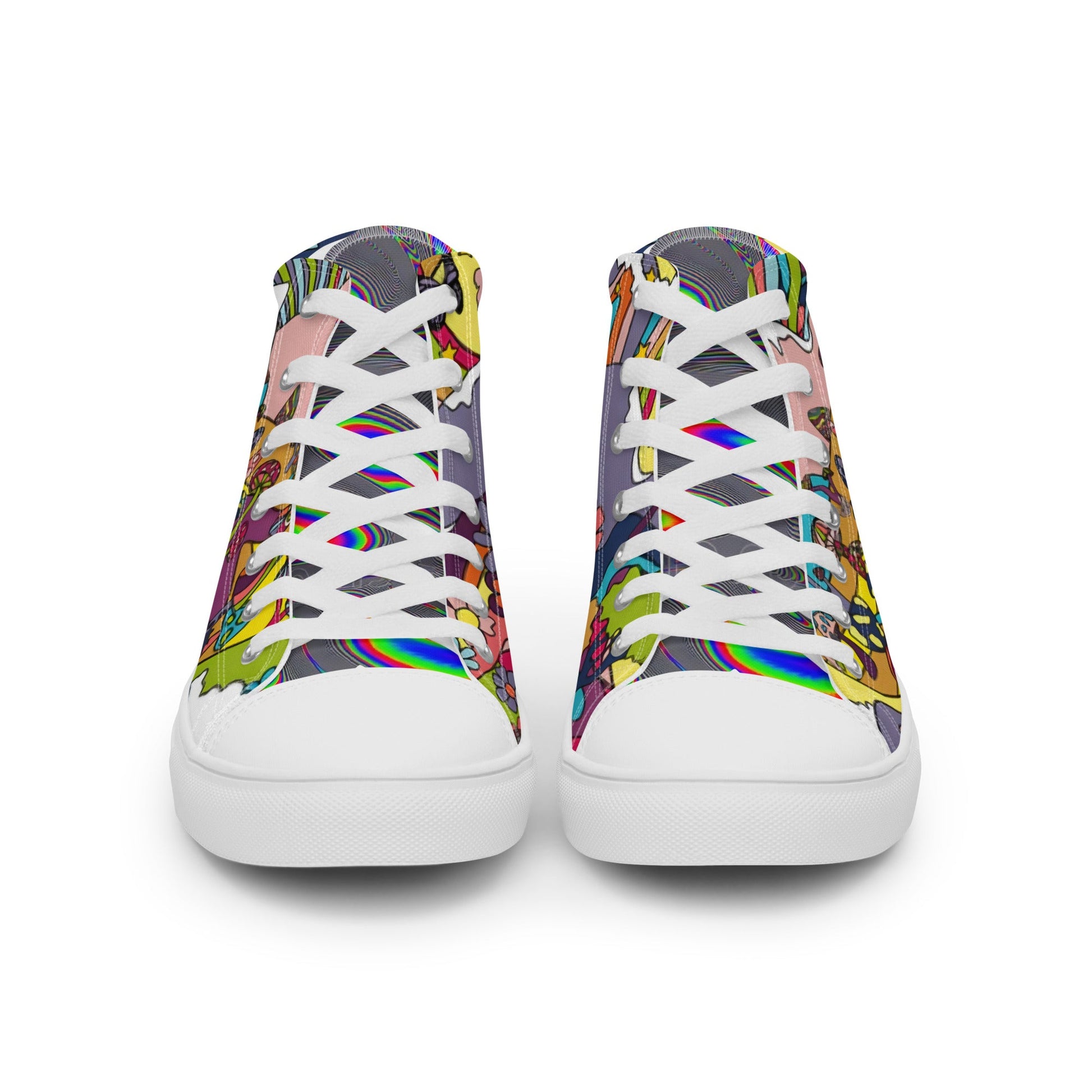 The "Psychedelic Garden" High - Tops - T.Eddy’s Art Studio