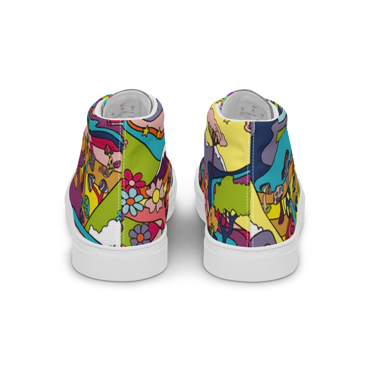 The "Psychedelic Garden" High - Tops - T.Eddy’s Art Studio