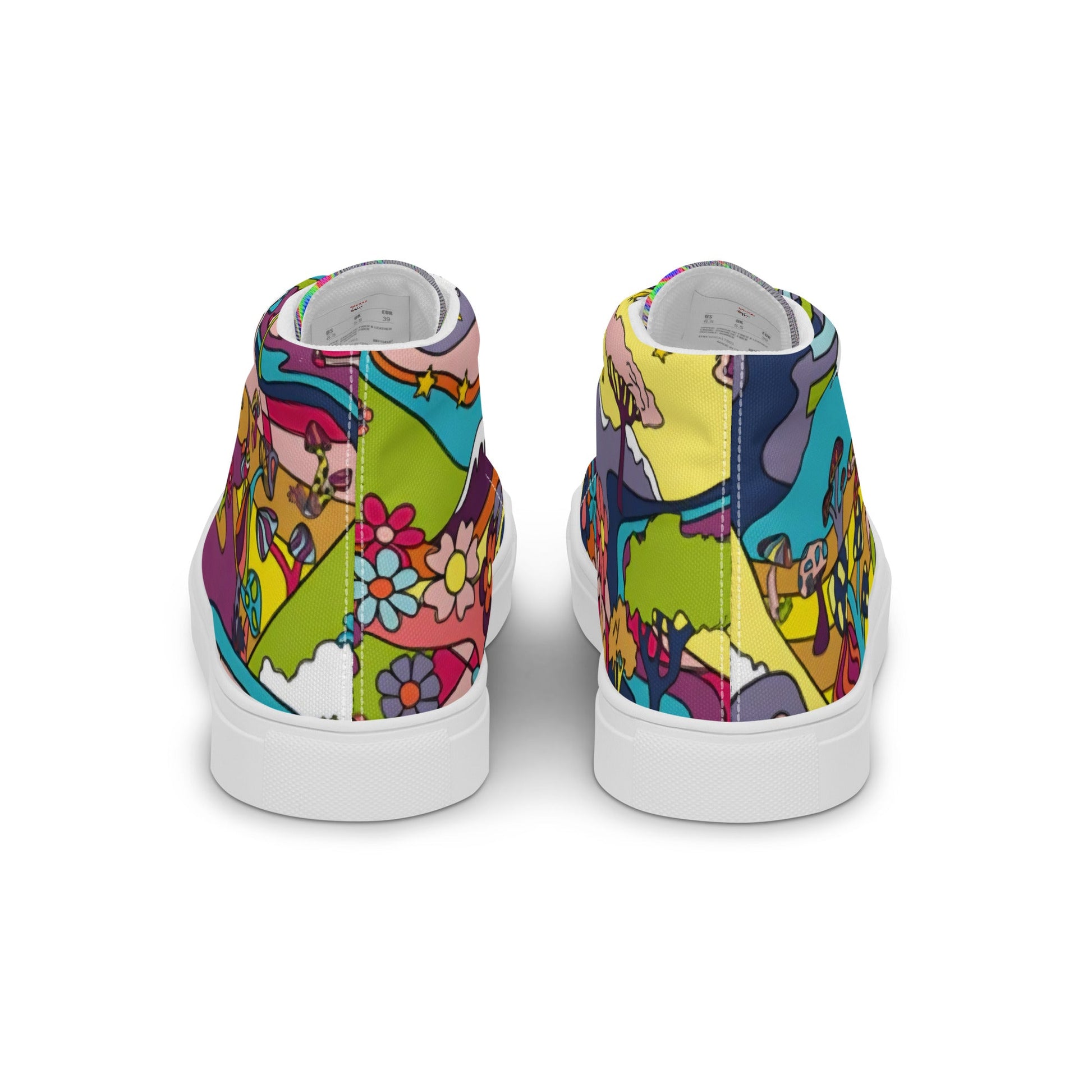 The "Psychedelic Garden" High - Tops - T.Eddy’s Art Studio