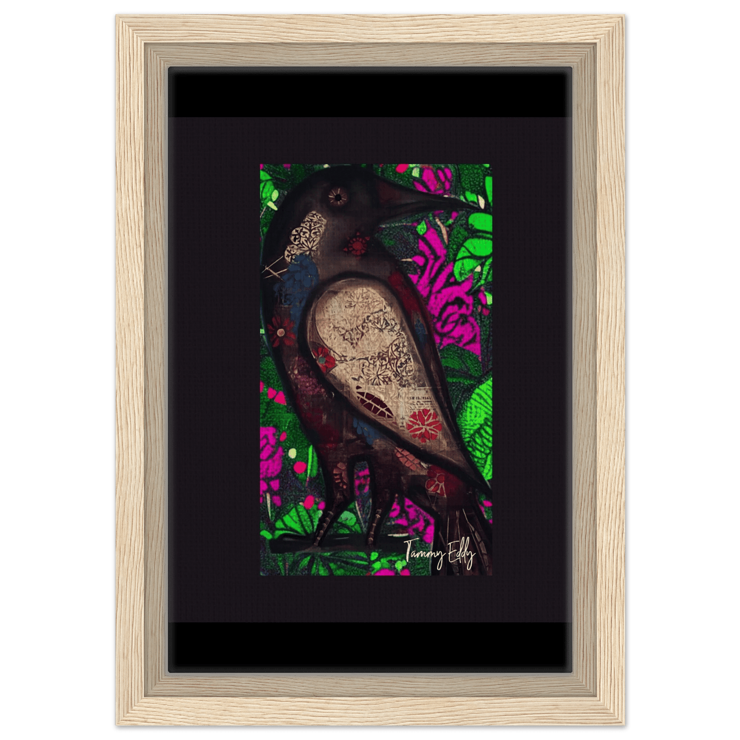"The Raven's Tale" Framed Canvas Print - T.Eddy’s Art Studio