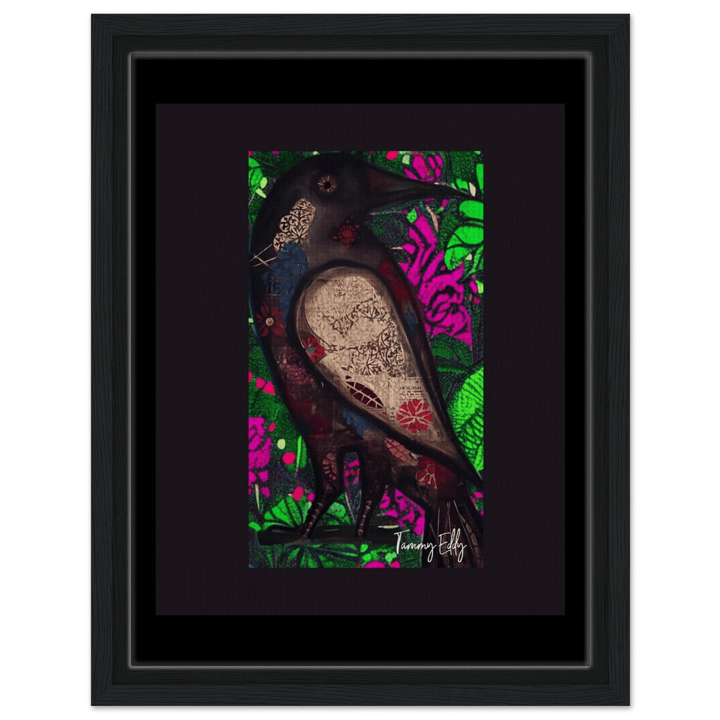 "The Raven's Tale" Framed Canvas Print - T.Eddy’s Art Studio