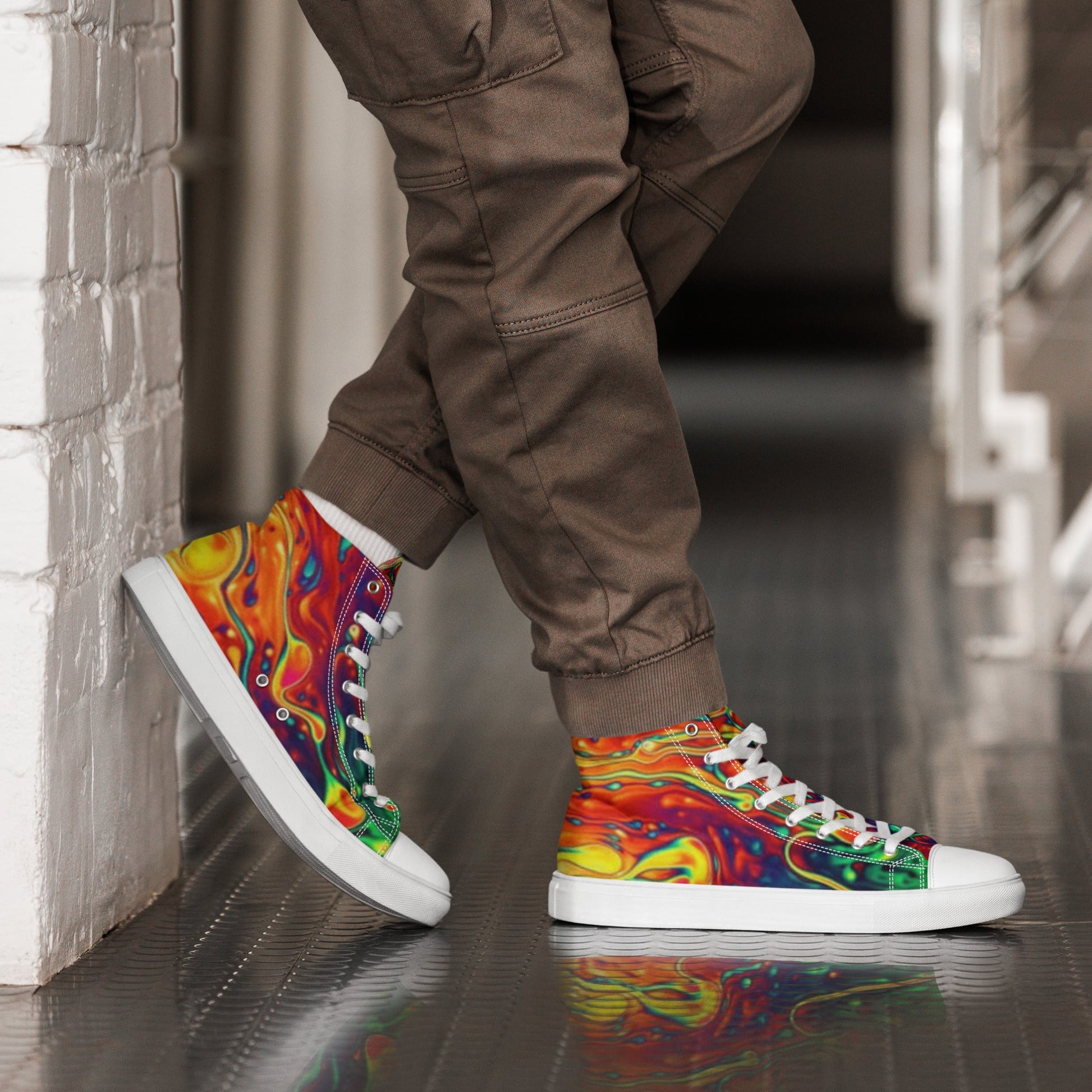 The "Volcanic Flow" High - Tops - T.Eddy’s Art Studio