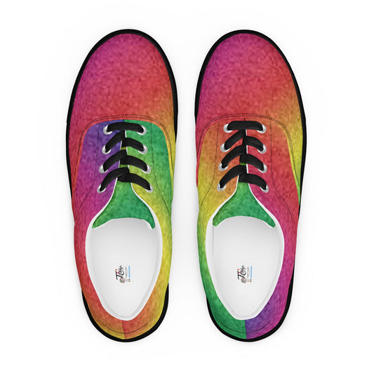 Vibrant Rainbow Lace - Up Shoes - T.Eddy’s Art Studio