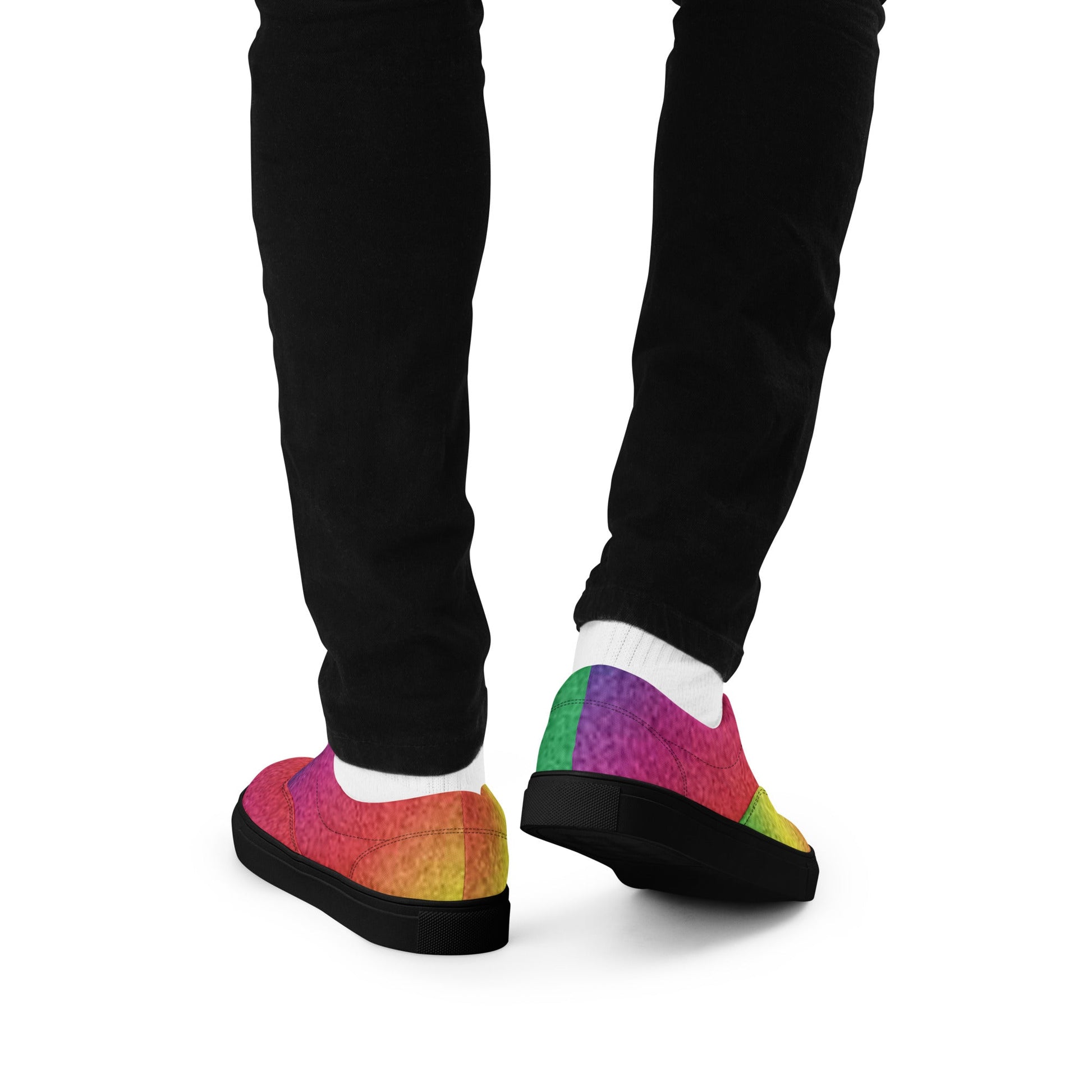 Vibrant Rainbow Lace - Up Shoes - T.Eddy’s Art Studio