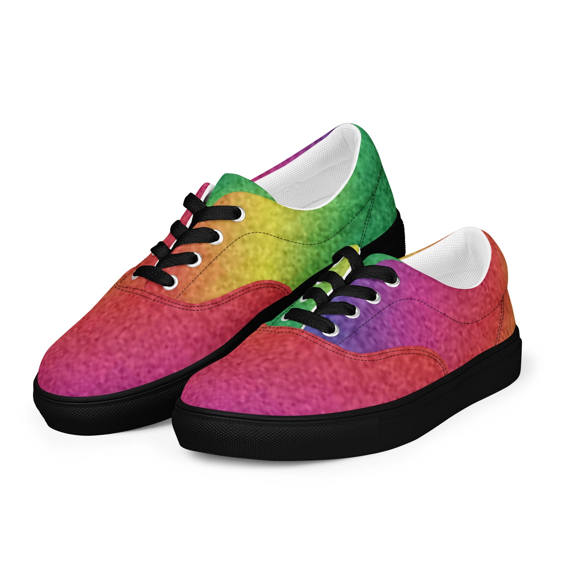 Vibrant Rainbow Lace - Up Shoes - T.Eddy’s Art Studio