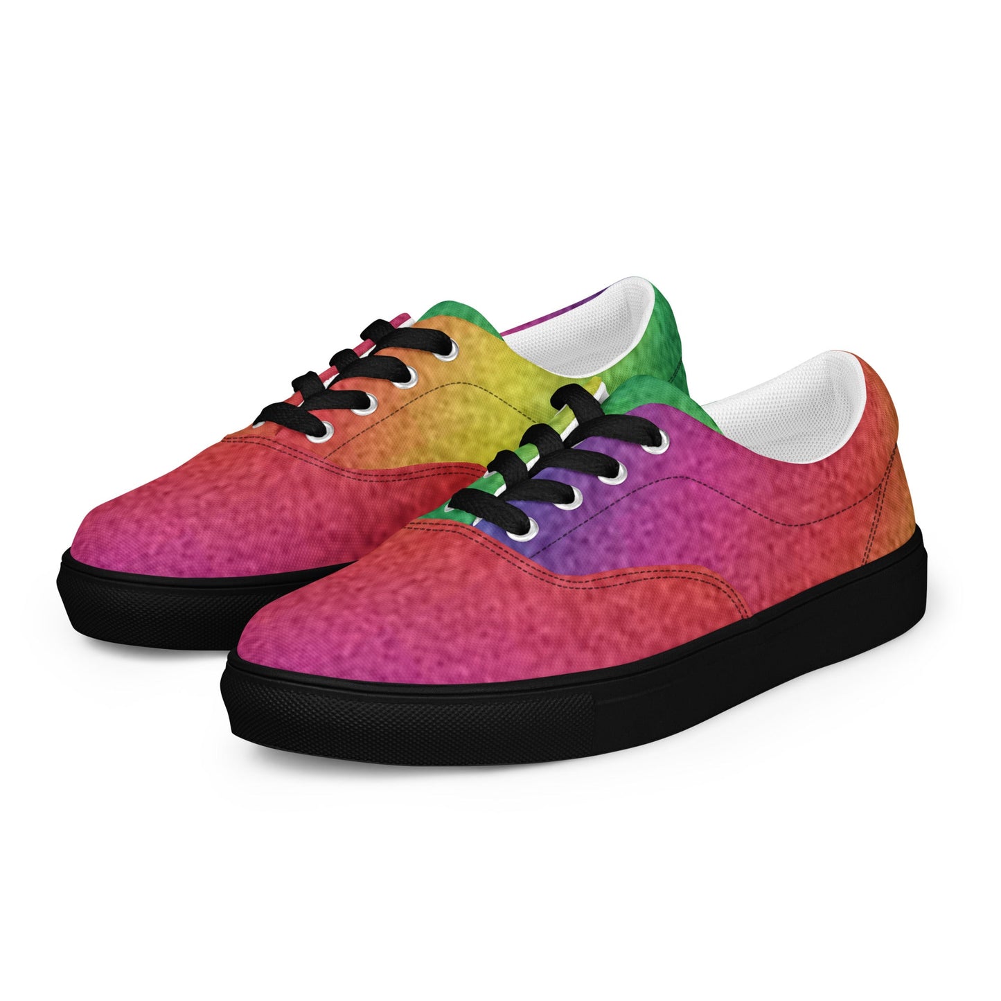 Vibrant Rainbow Lace - Up Shoes - T.Eddy’s Art Studio