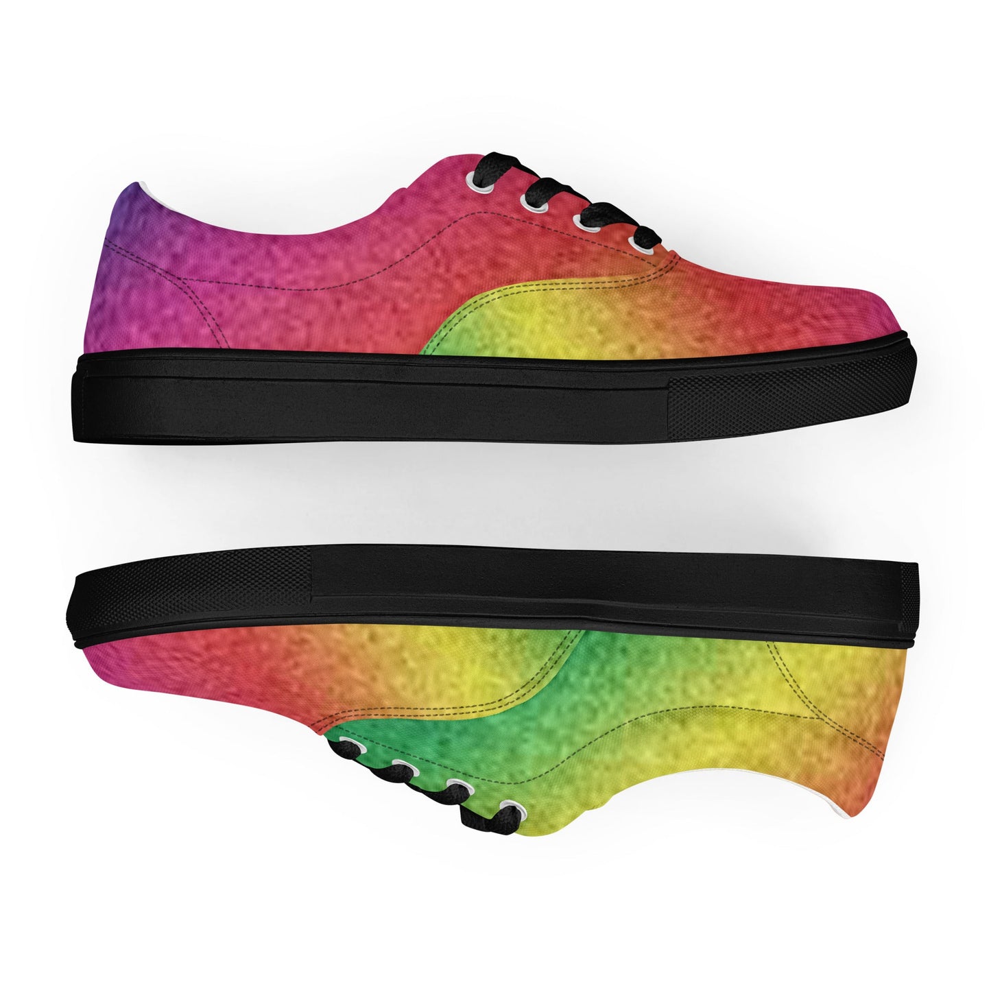 Vibrant Rainbow Lace - Up Shoes - T.Eddy’s Art Studio
