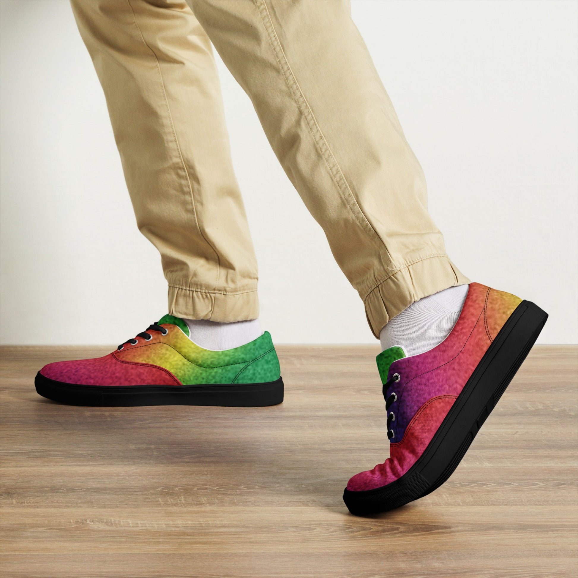 Vibrant Rainbow Lace - Up Shoes - T.Eddy’s Art Studio