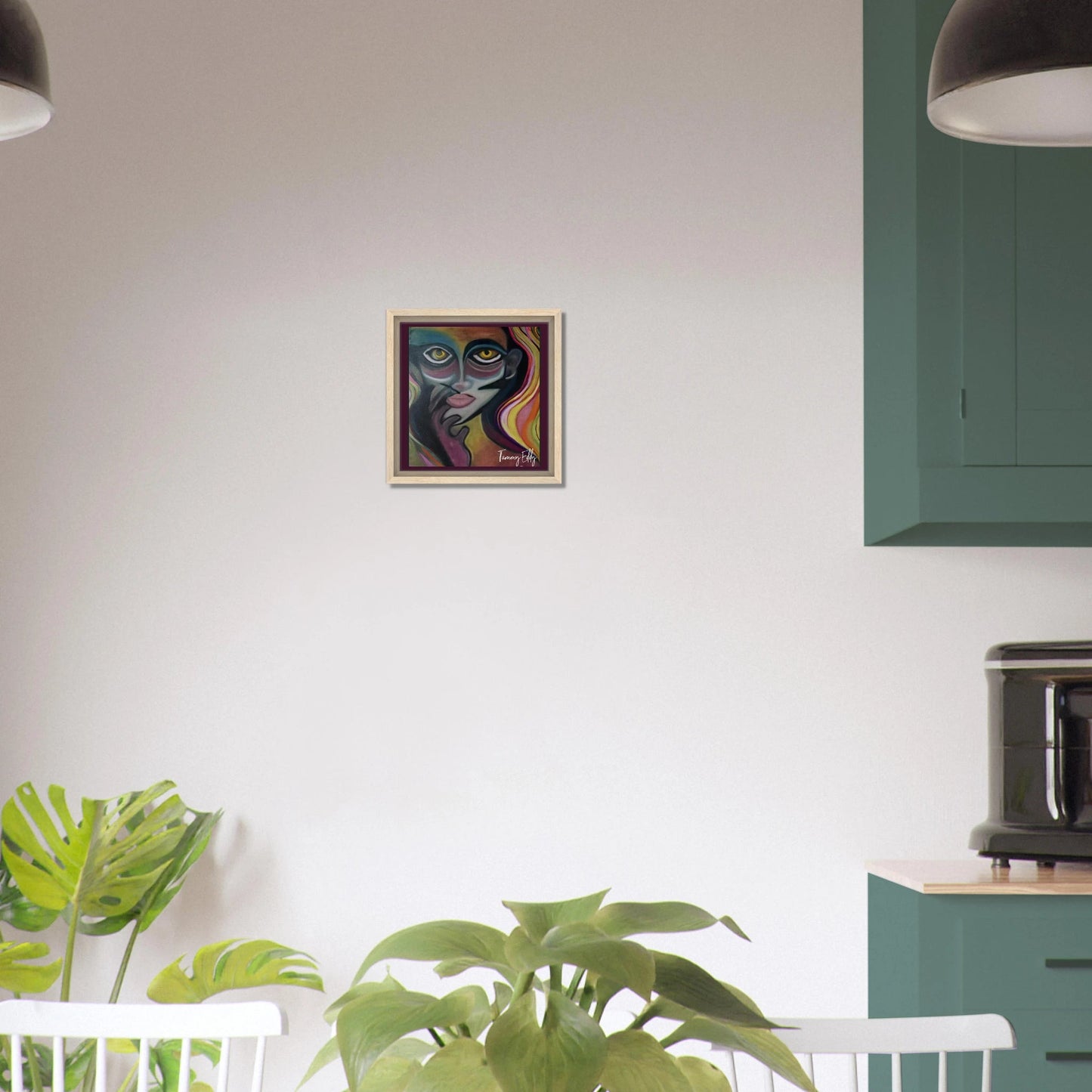 "Vivid Contemplation" Framed Canvas Print - T.Eddy’s Art Studio