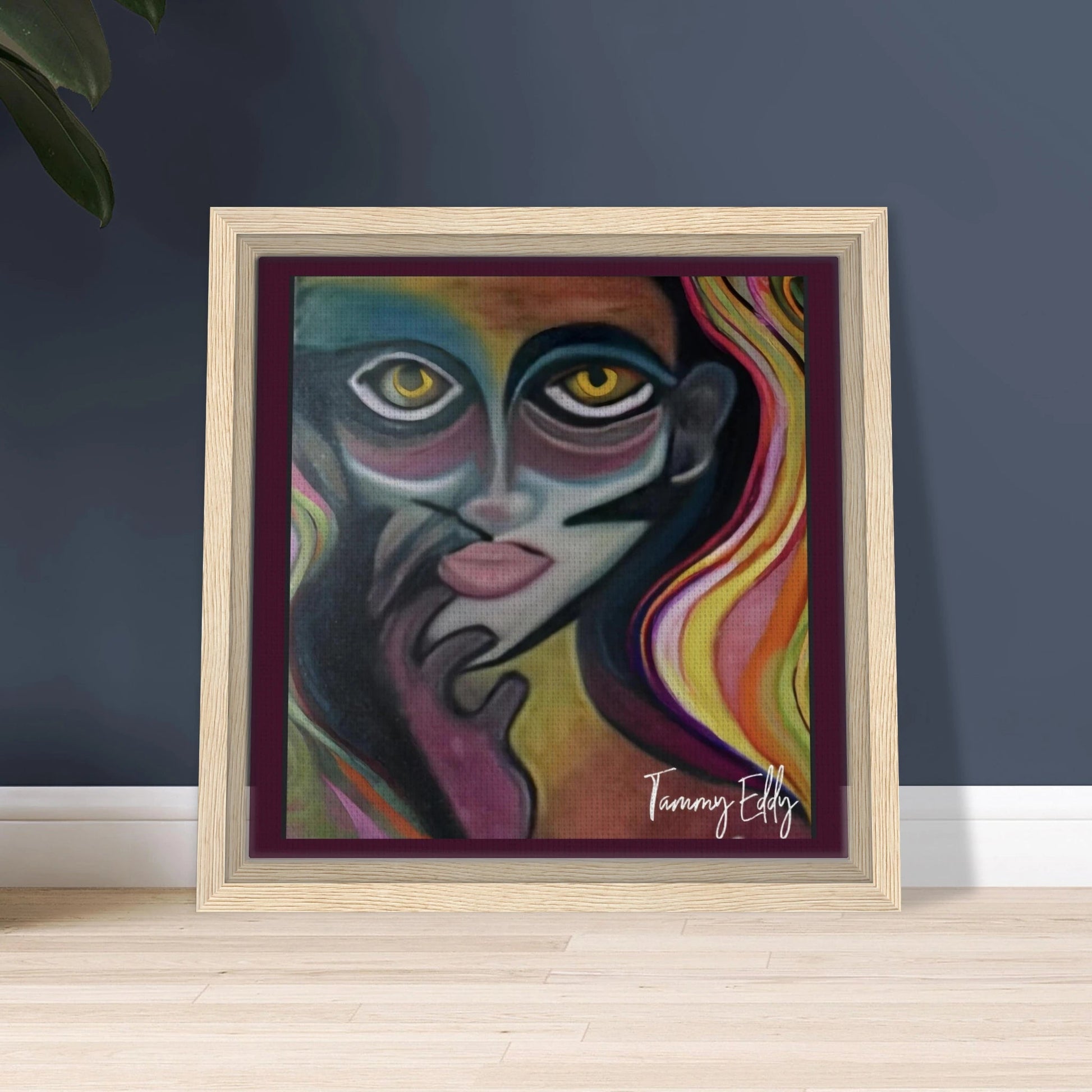 "Vivid Contemplation" Framed Canvas Print - T.Eddy’s Art Studio