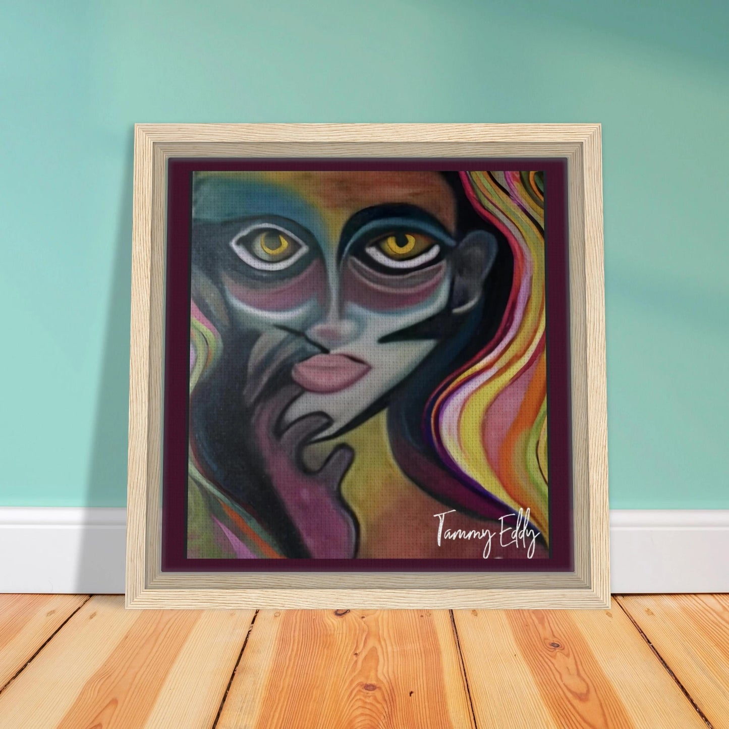 "Vivid Contemplation" Framed Canvas Print - T.Eddy’s Art Studio