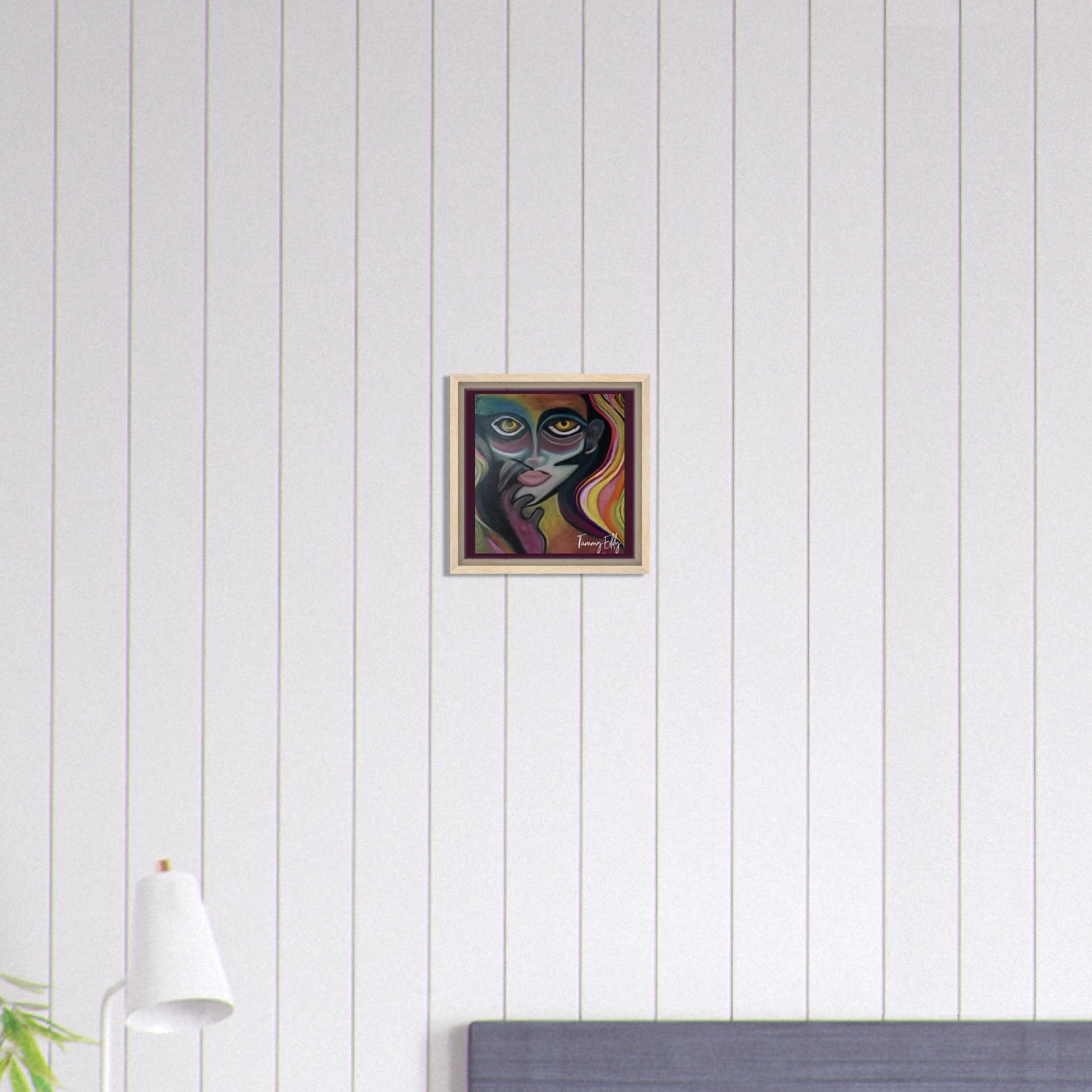 "Vivid Contemplation" Framed Canvas Print - T.Eddy’s Art Studio