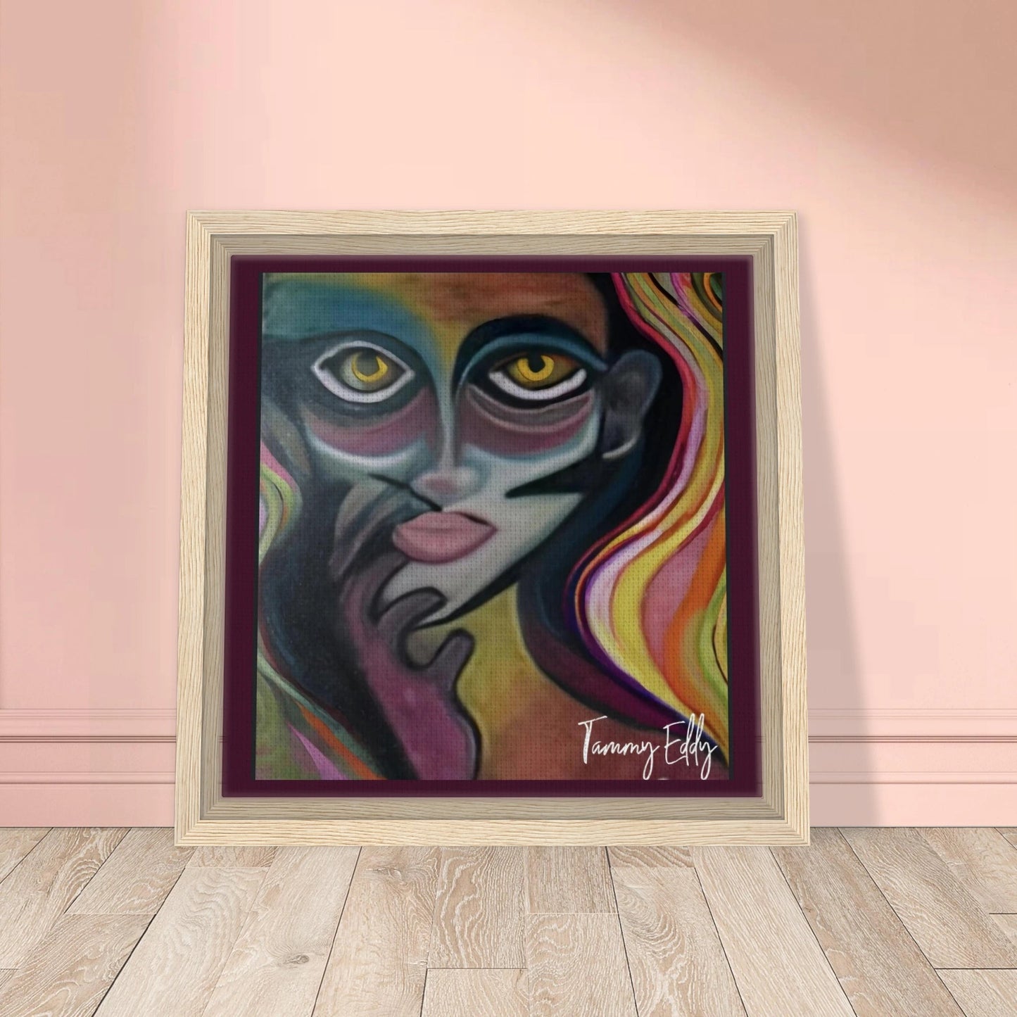 "Vivid Contemplation" Framed Canvas Print - T.Eddy’s Art Studio