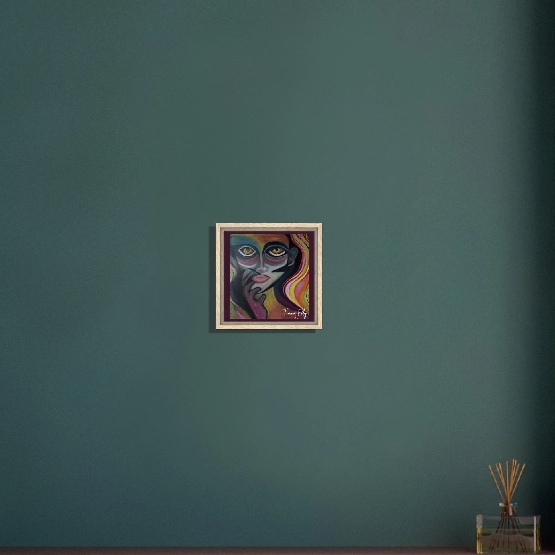 "Vivid Contemplation" Framed Canvas Print - T.Eddy’s Art Studio