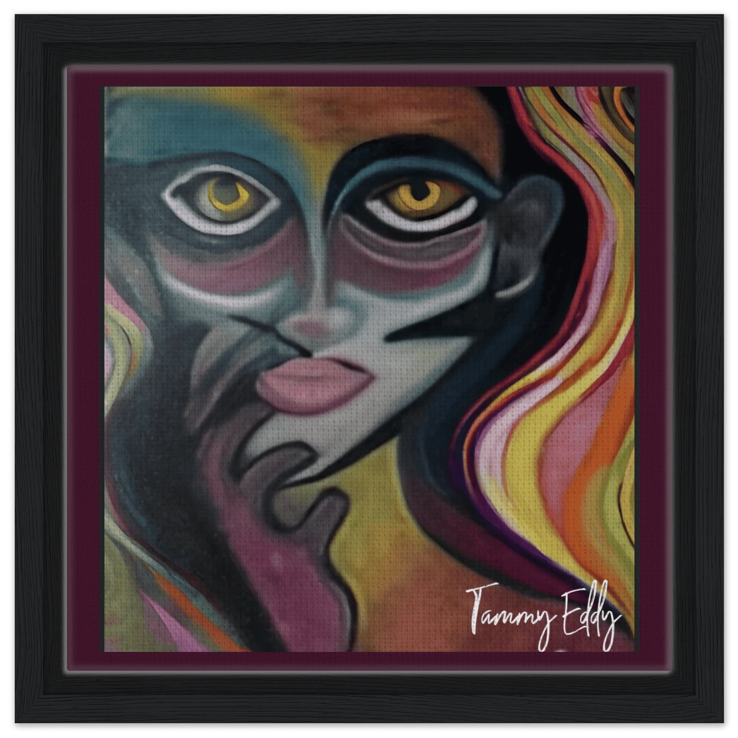 "Vivid Contemplation" Framed Canvas Print - T.Eddy’s Art Studio