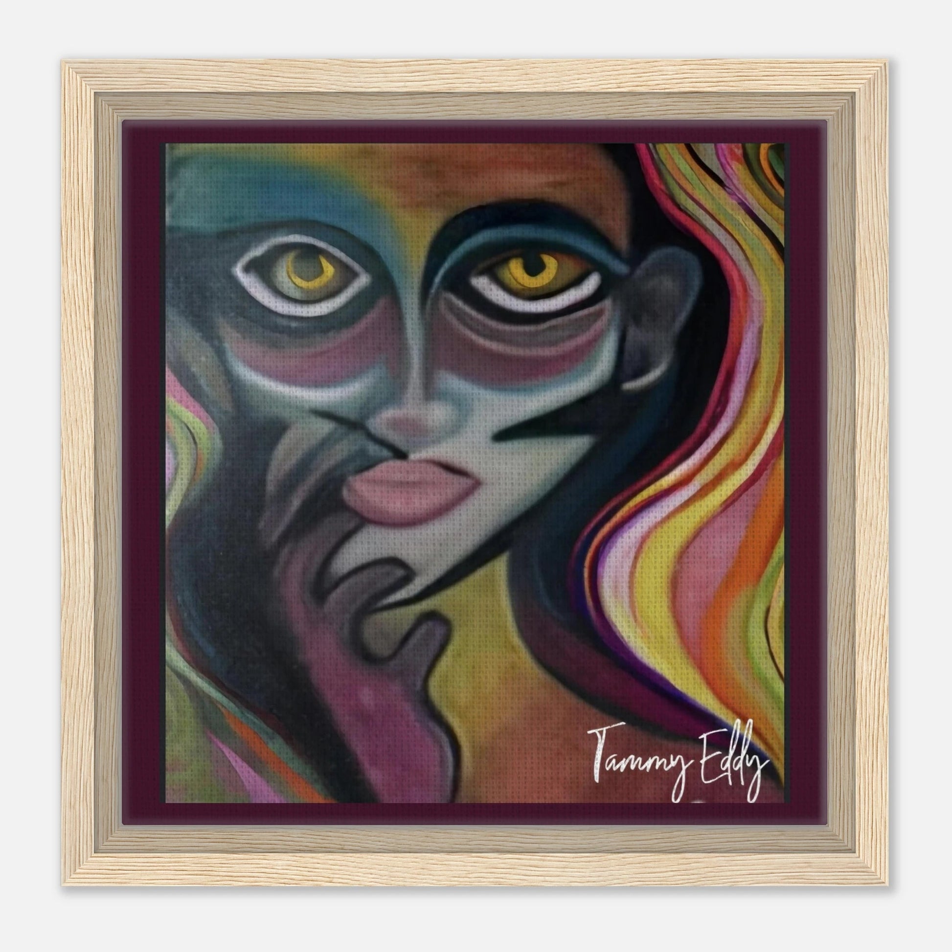 "Vivid Contemplation" Framed Canvas Print - T.Eddy’s Art Studio