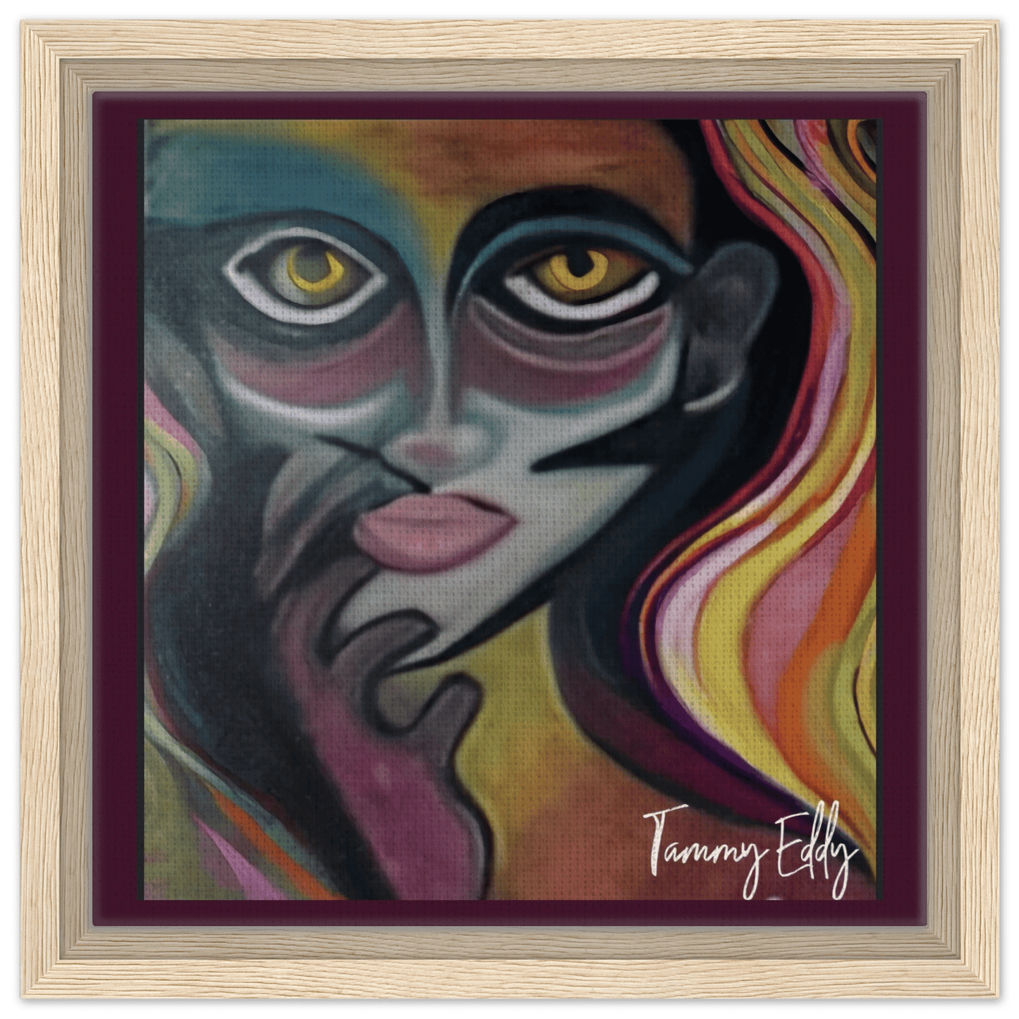 "Vivid Contemplation" Framed Canvas Print - T.Eddy’s Art Studio