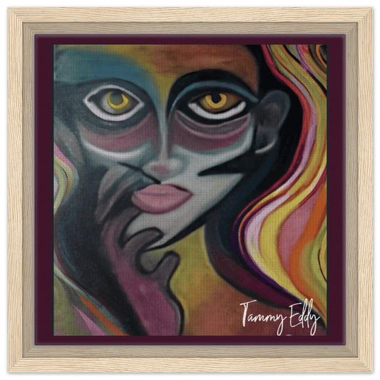 "Vivid Contemplation" Framed Canvas Print - T.Eddy’s Art Studio