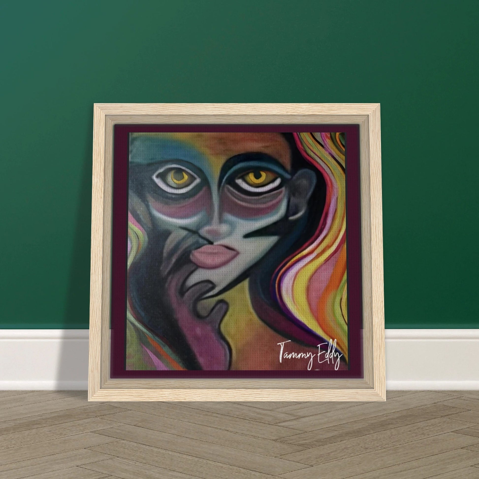 "Vivid Contemplation" Framed Canvas Print - T.Eddy’s Art Studio