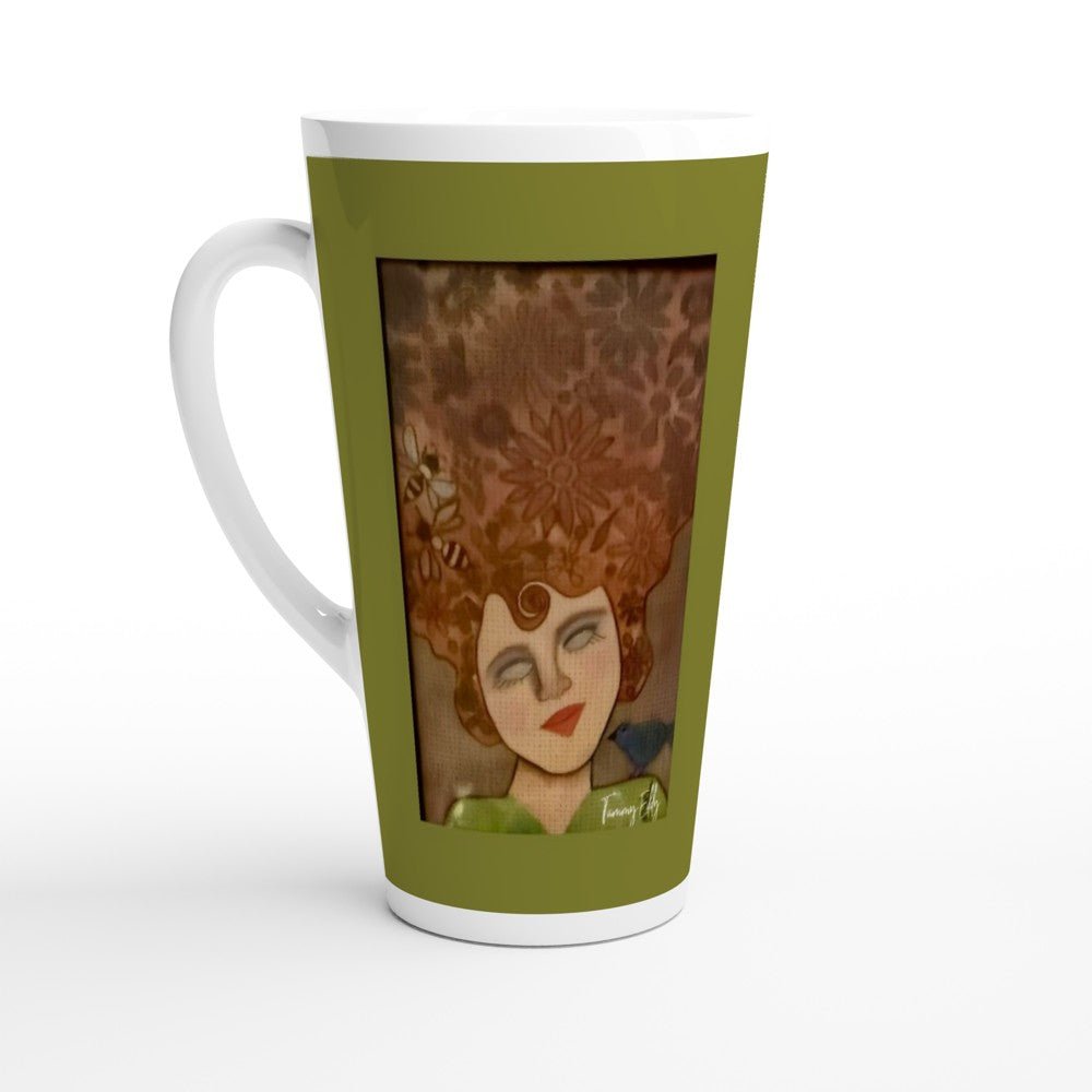 White Latte 17oz Ceramic Mug - T.Eddy’s Art Studio