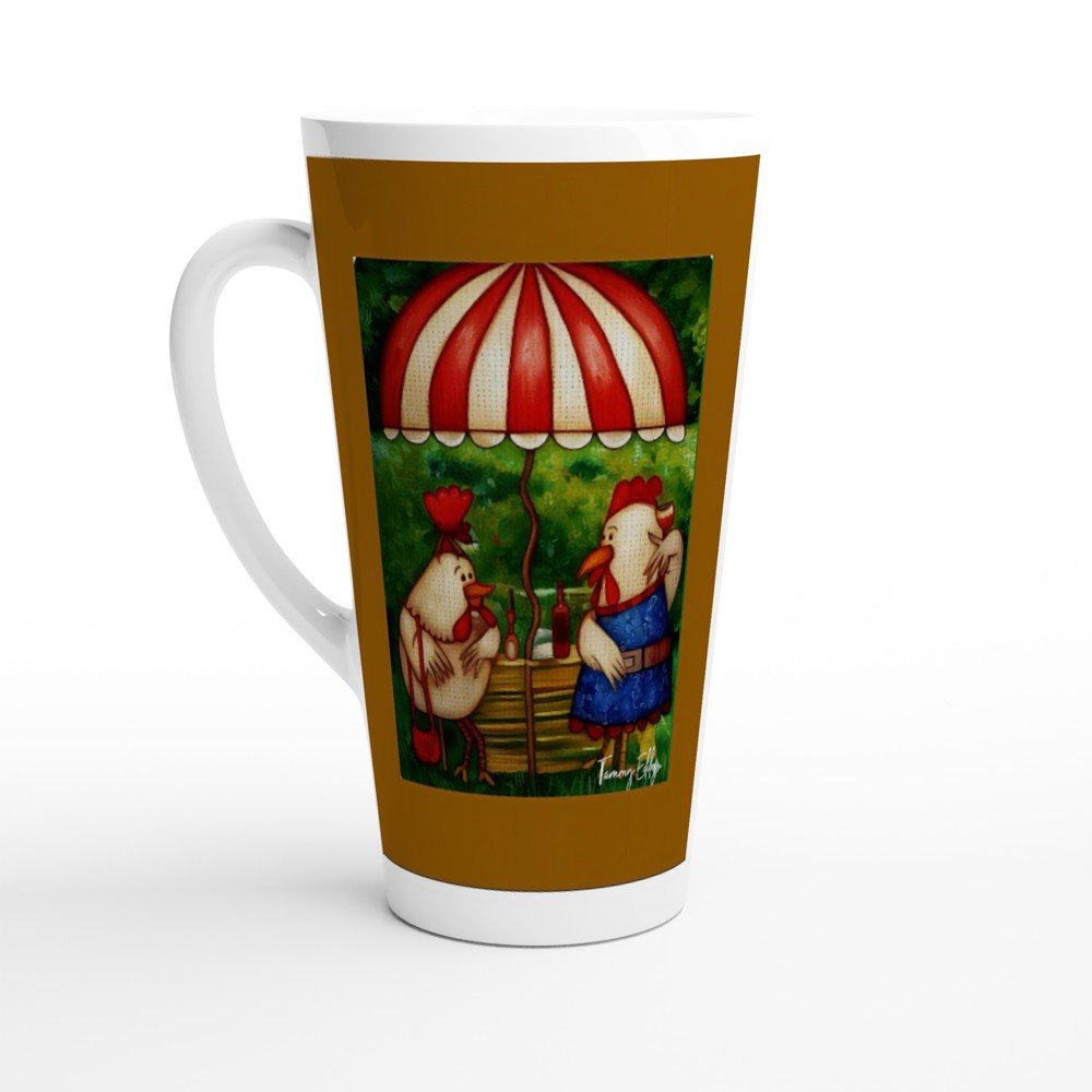 White Latte 17oz Ceramic Mug - T.Eddy’s Art Studio
