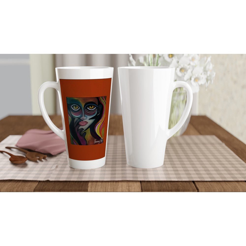 White Latte 17oz Ceramic Mug - T.Eddy’s Art Studio
