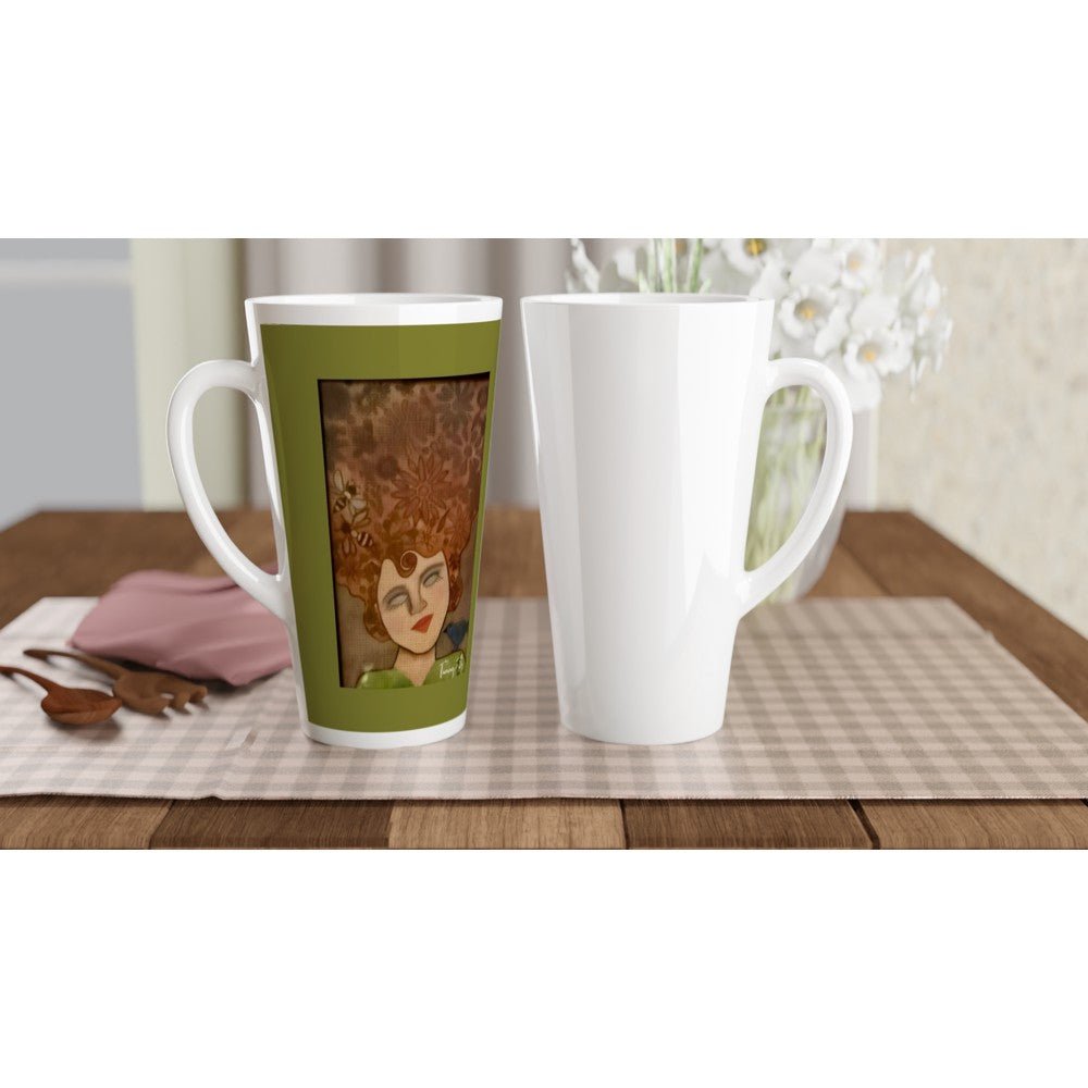 White Latte 17oz Ceramic Mug - T.Eddy’s Art Studio